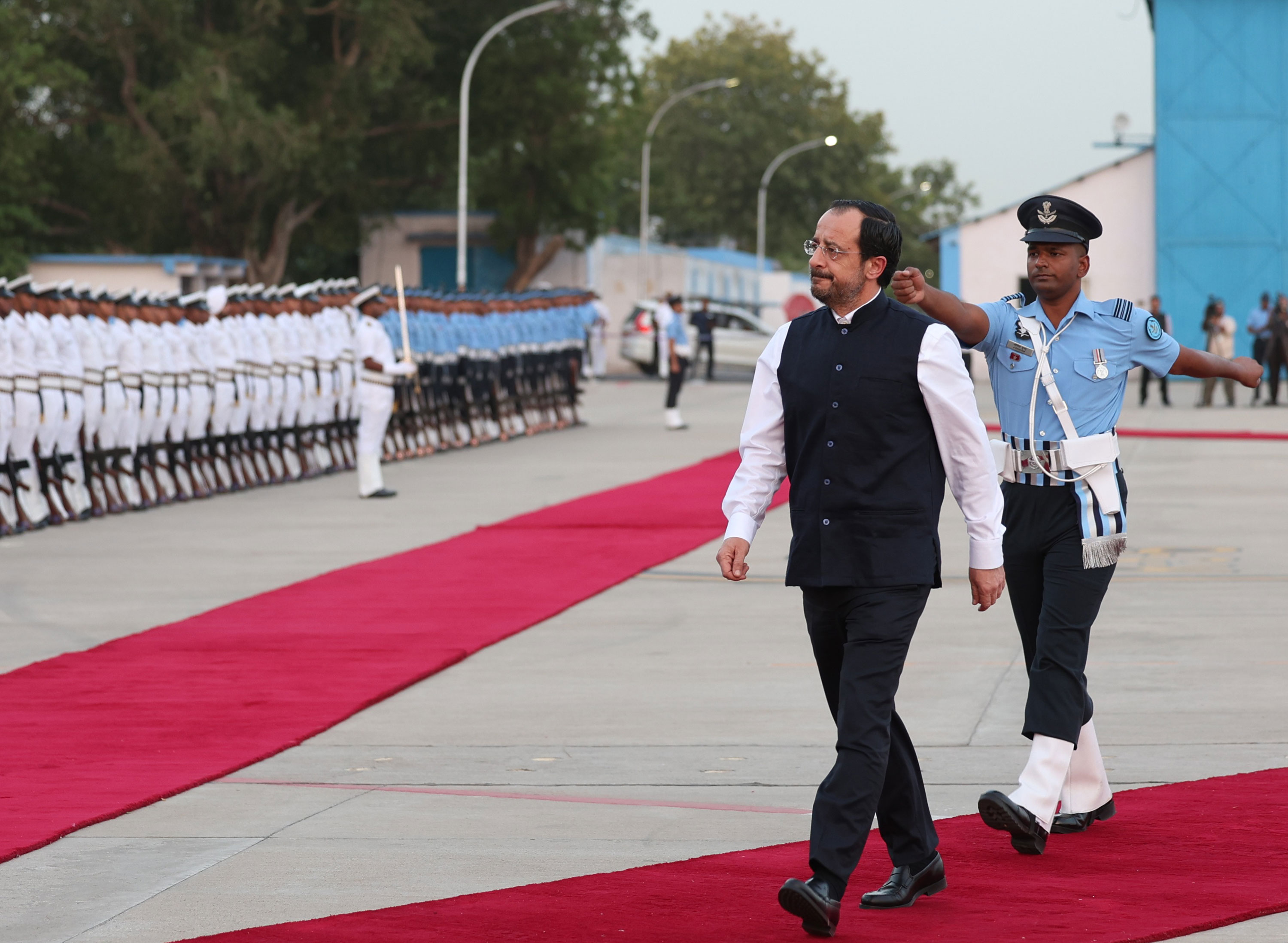 cover Christodoulides arrives in New Delhi