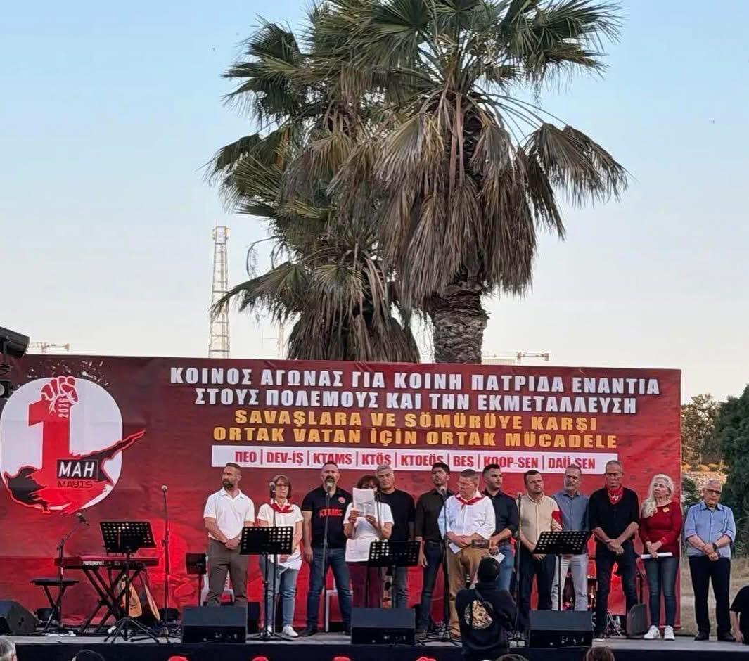 image Workers hold annual May Day march to Ledra Palace
