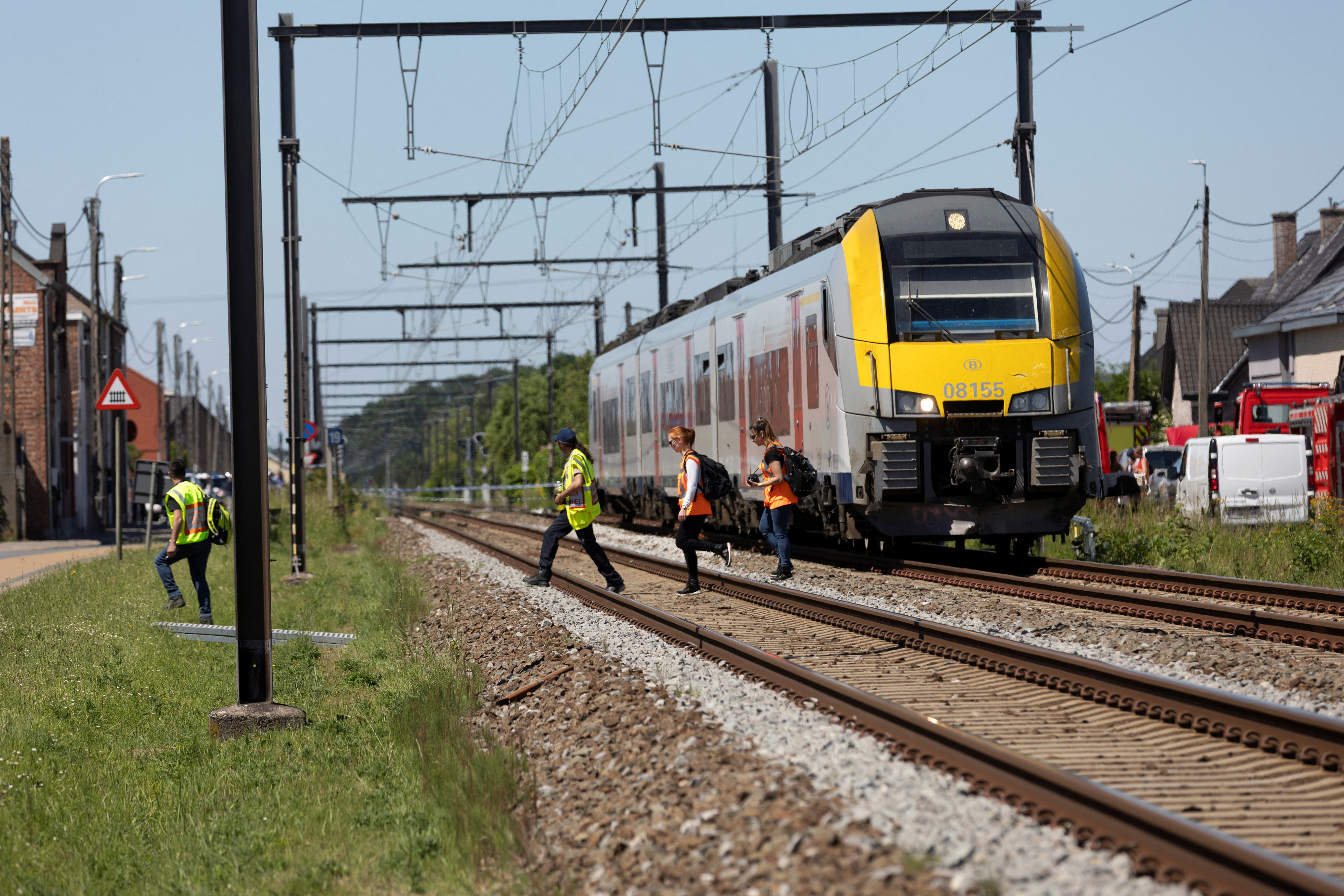 image Belgian train hits school minivan, killing four including pupils