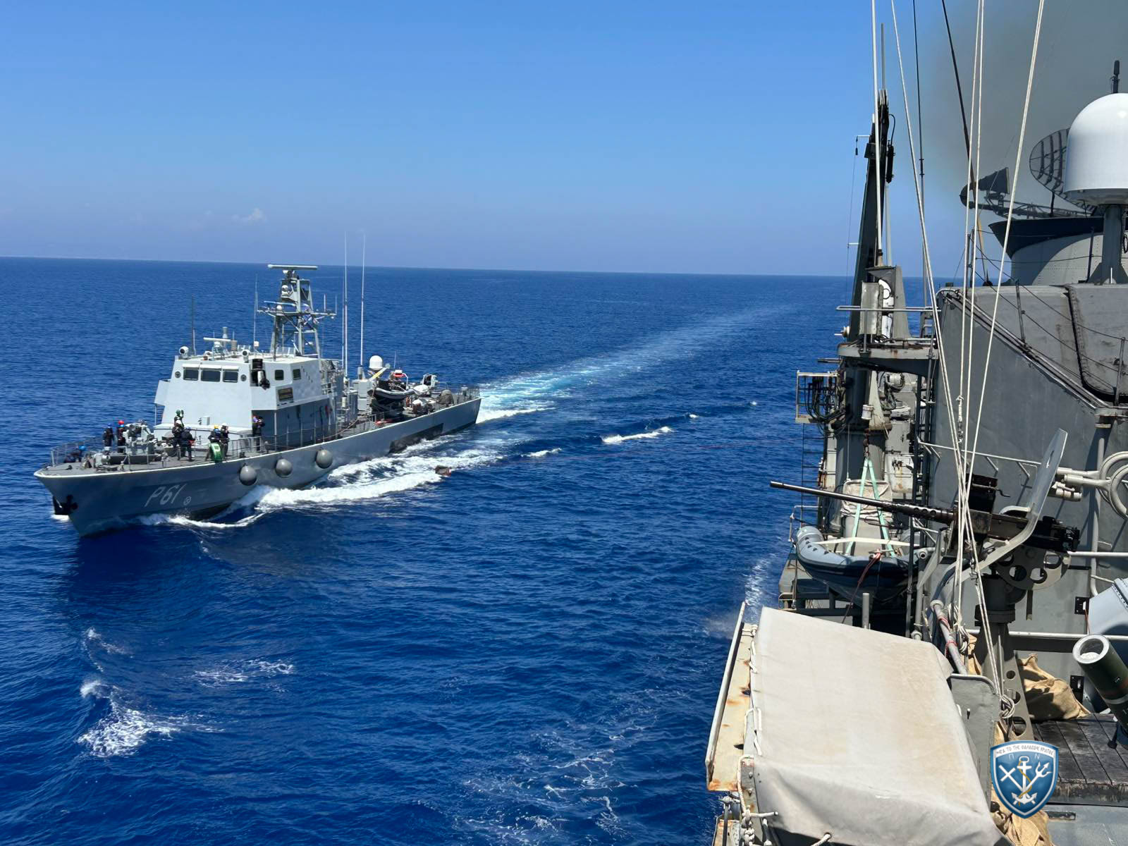 Greek frigate undertakes training exercise with Cypriot National Guard
