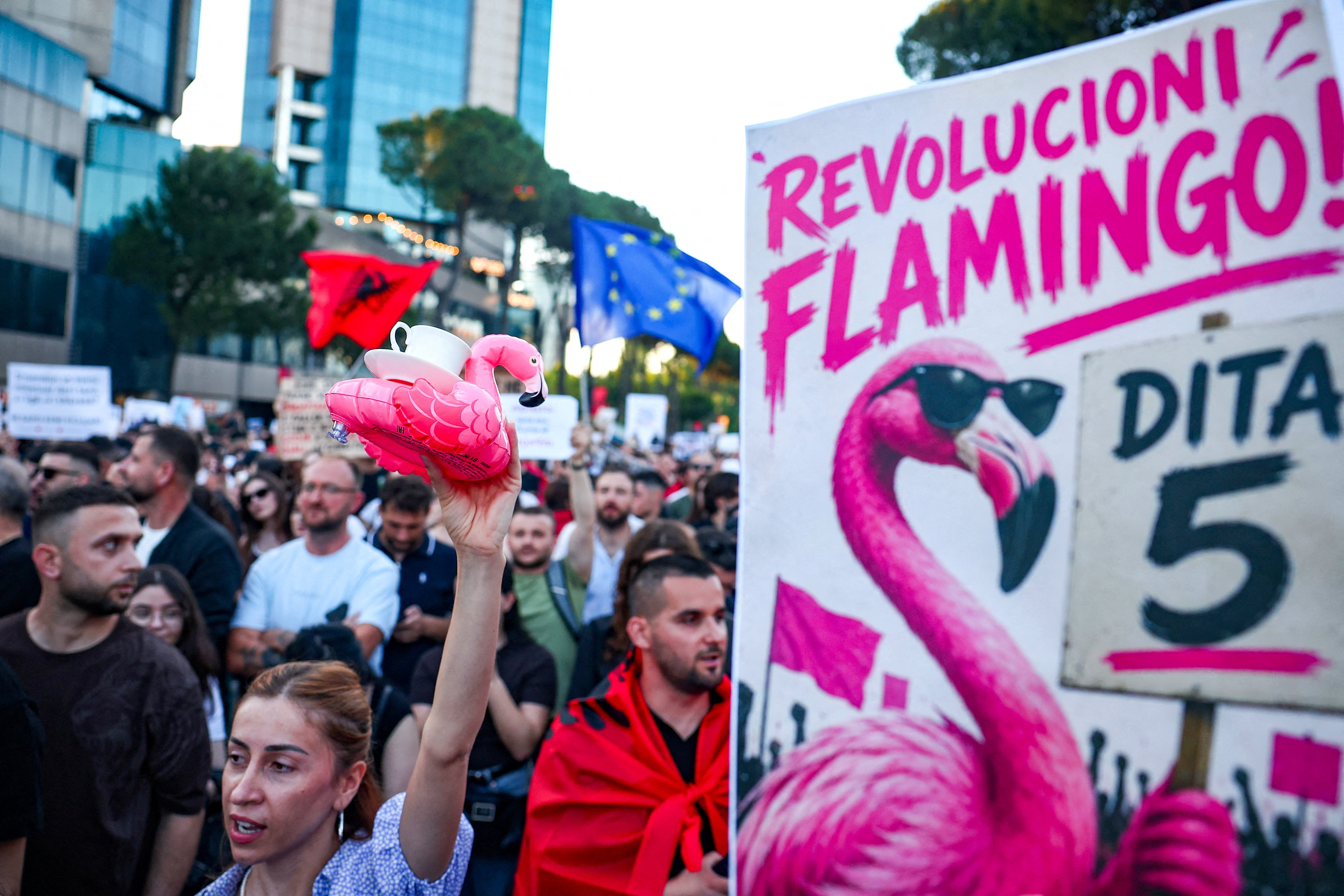 Thousands protest Jared Kushner’s $1.6 billion resort project on Albania’s protected coast