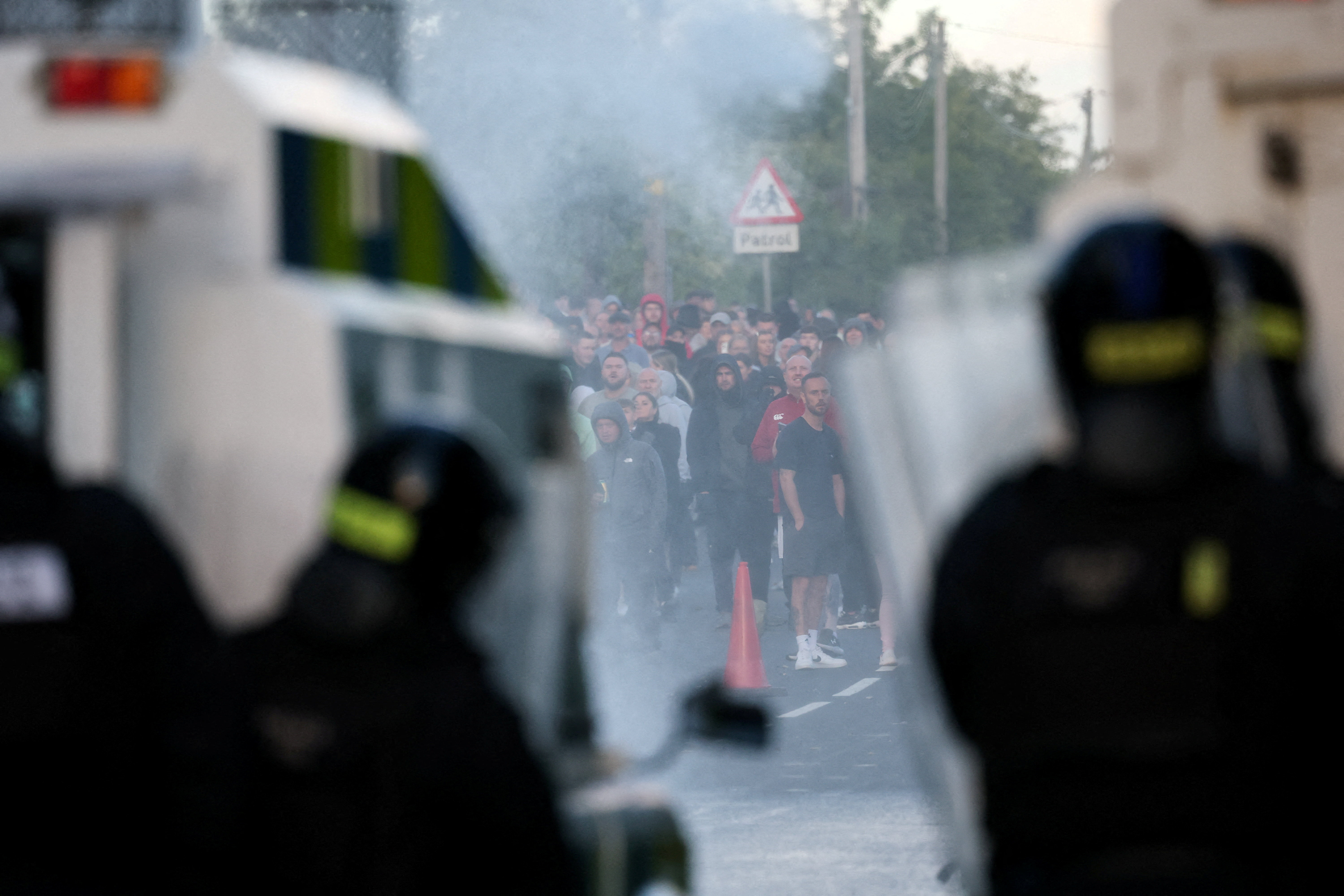image UK minister says violence in Northern Ireland is racist thuggery
