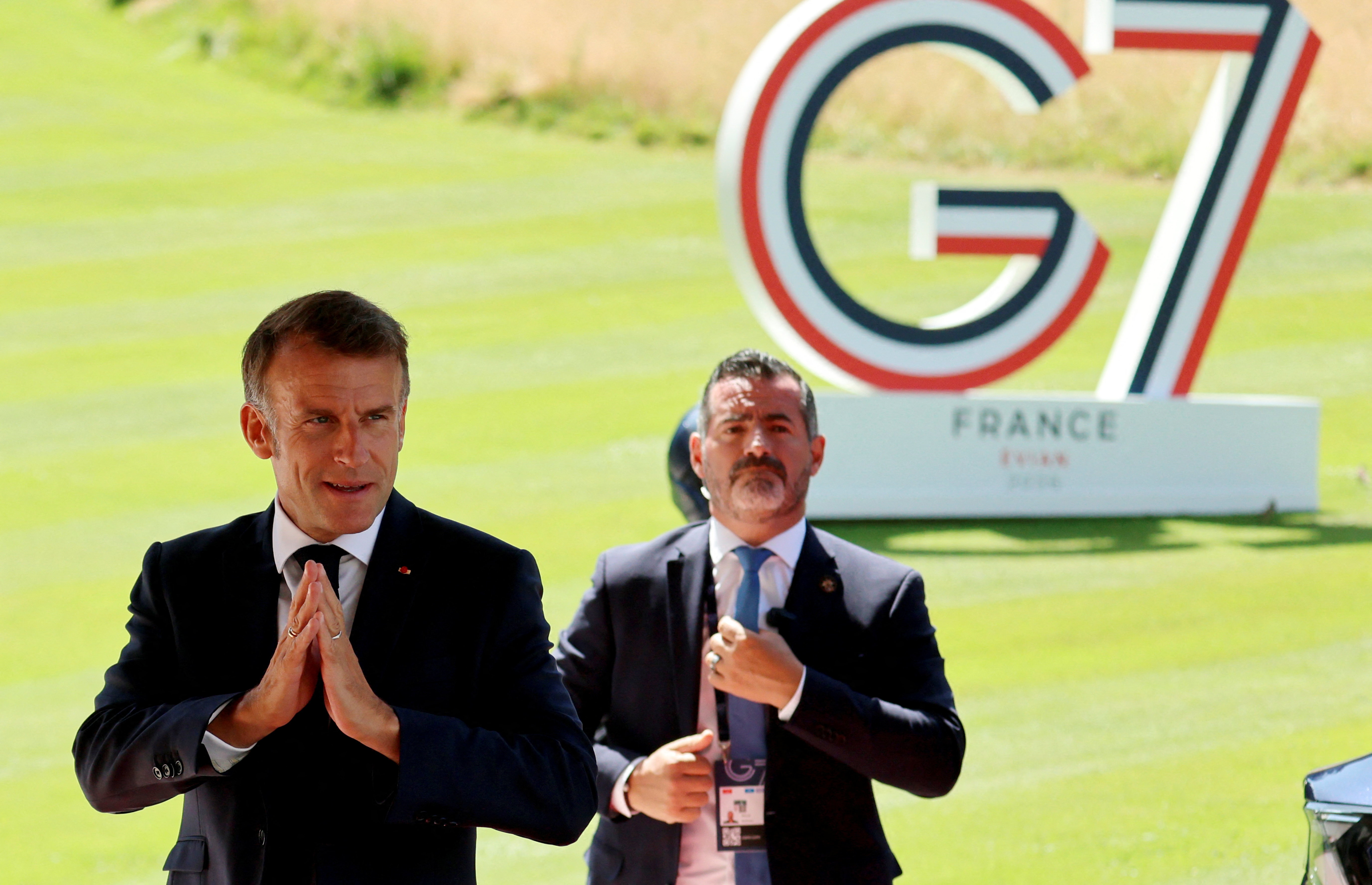 cover G7 leaders meet in France with Trump tariff threat looming