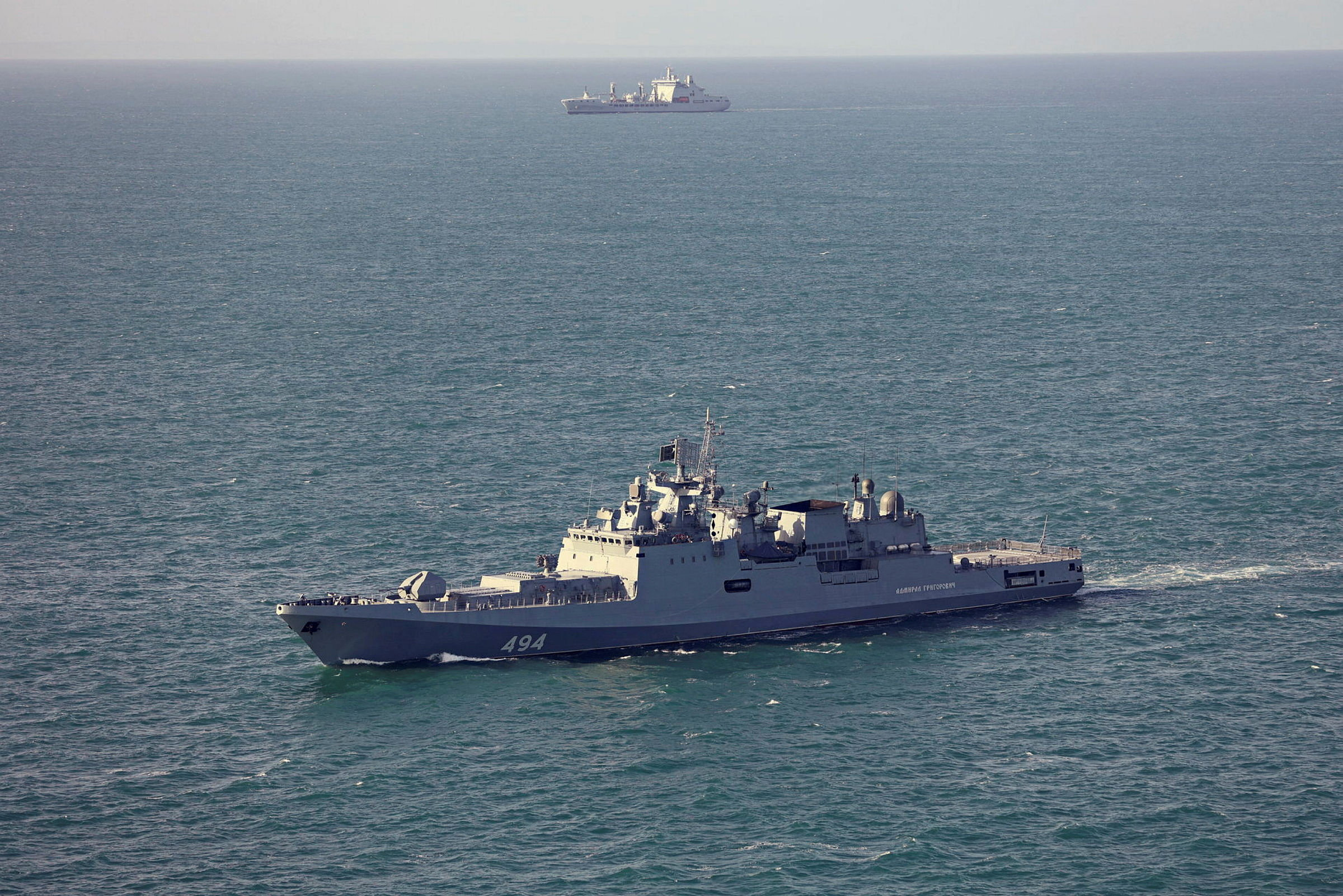 image Russia says its warship fired warning shots at UK-flagged yacht