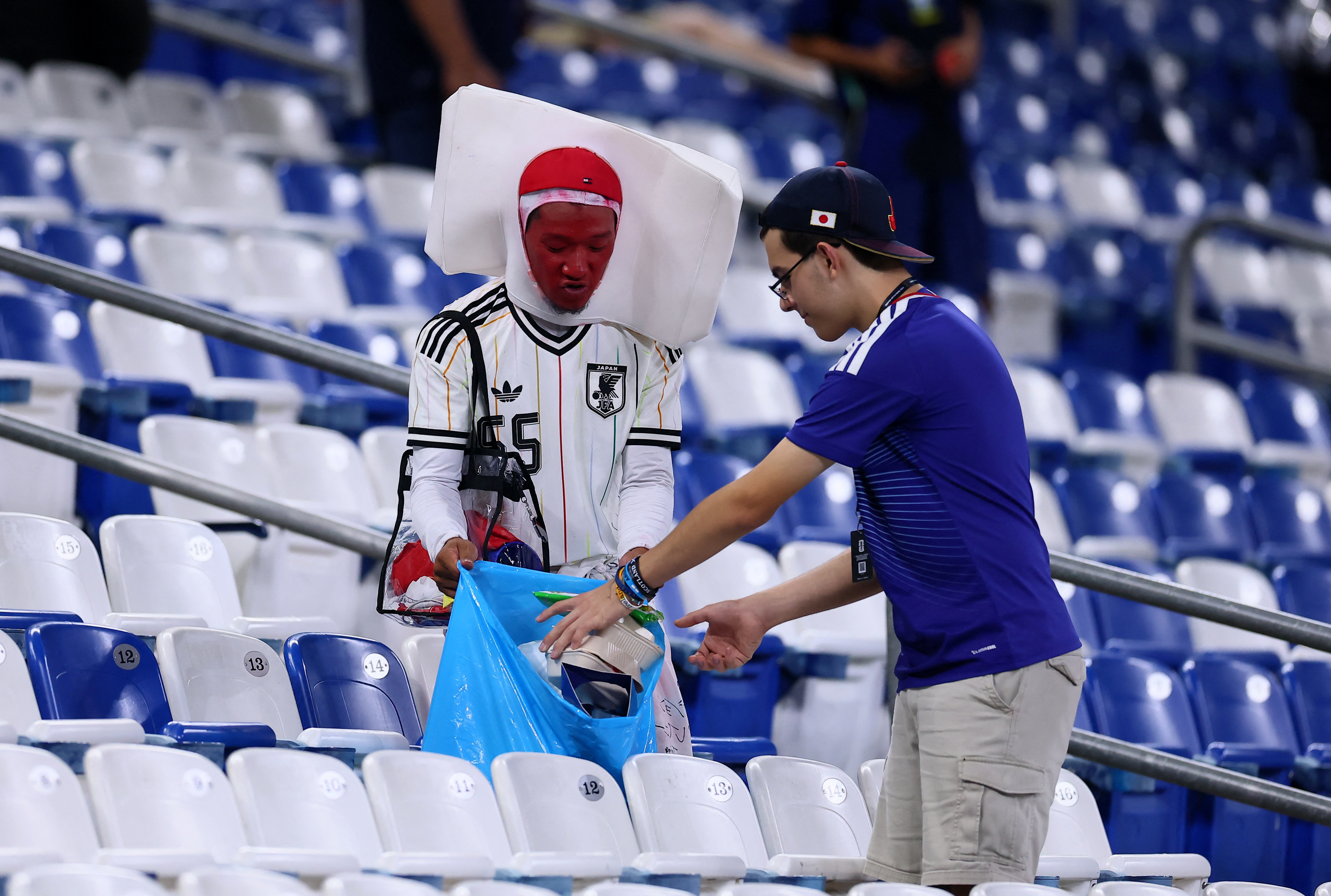 image After Samurai Blue sweep aside Tunisia, Japan fans clean up Monterrey stadium