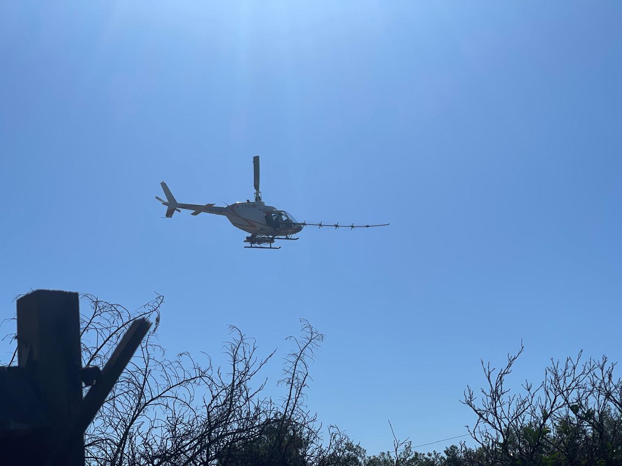 cover Low-flying helicopters to clean power lines across Cyprus this month