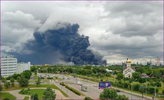 image Ukraine hits Russian chemical plant again, reports say, in heavy overnight drone attack