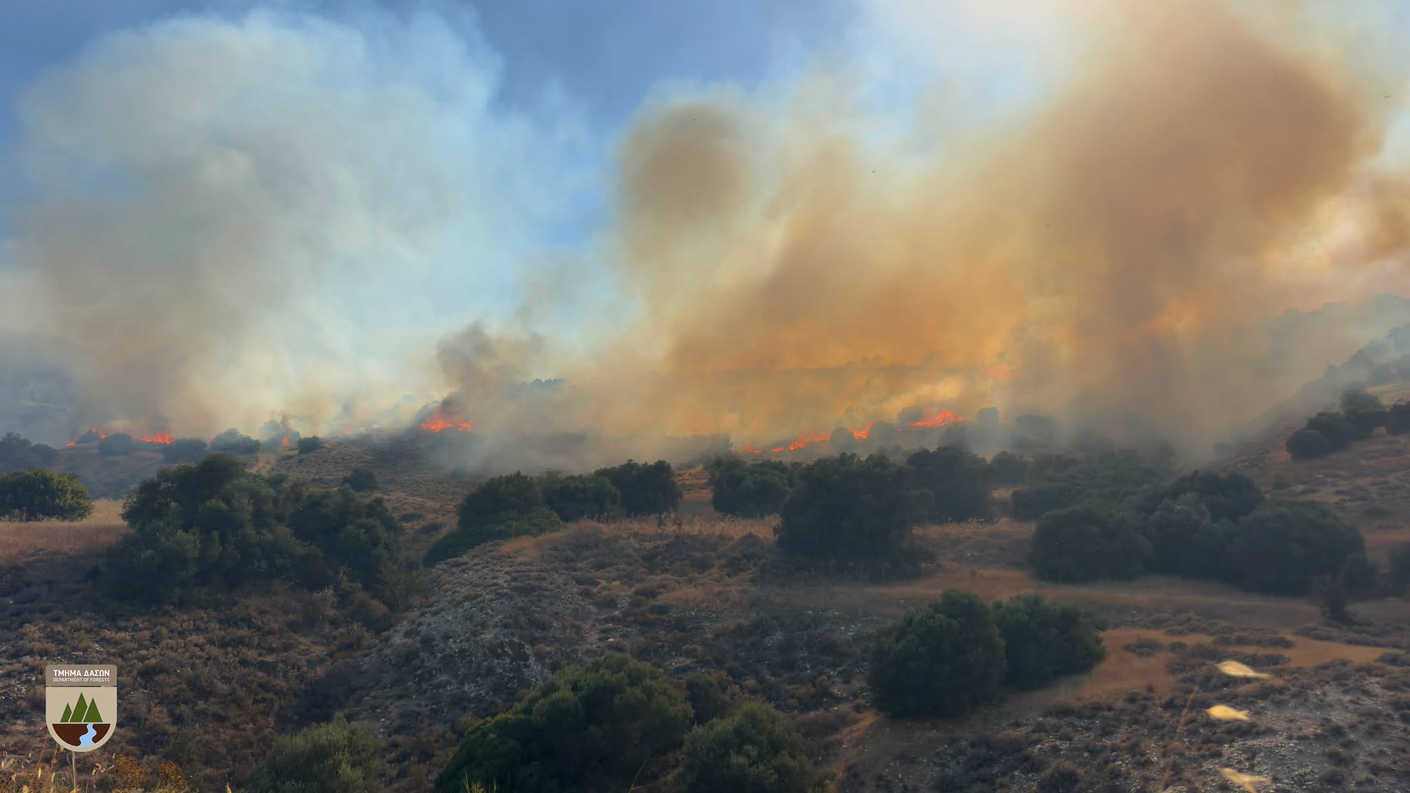 Palmas says &lsquo;no active front&rsquo; in Kalo Chorio fire, police close Psevdas road