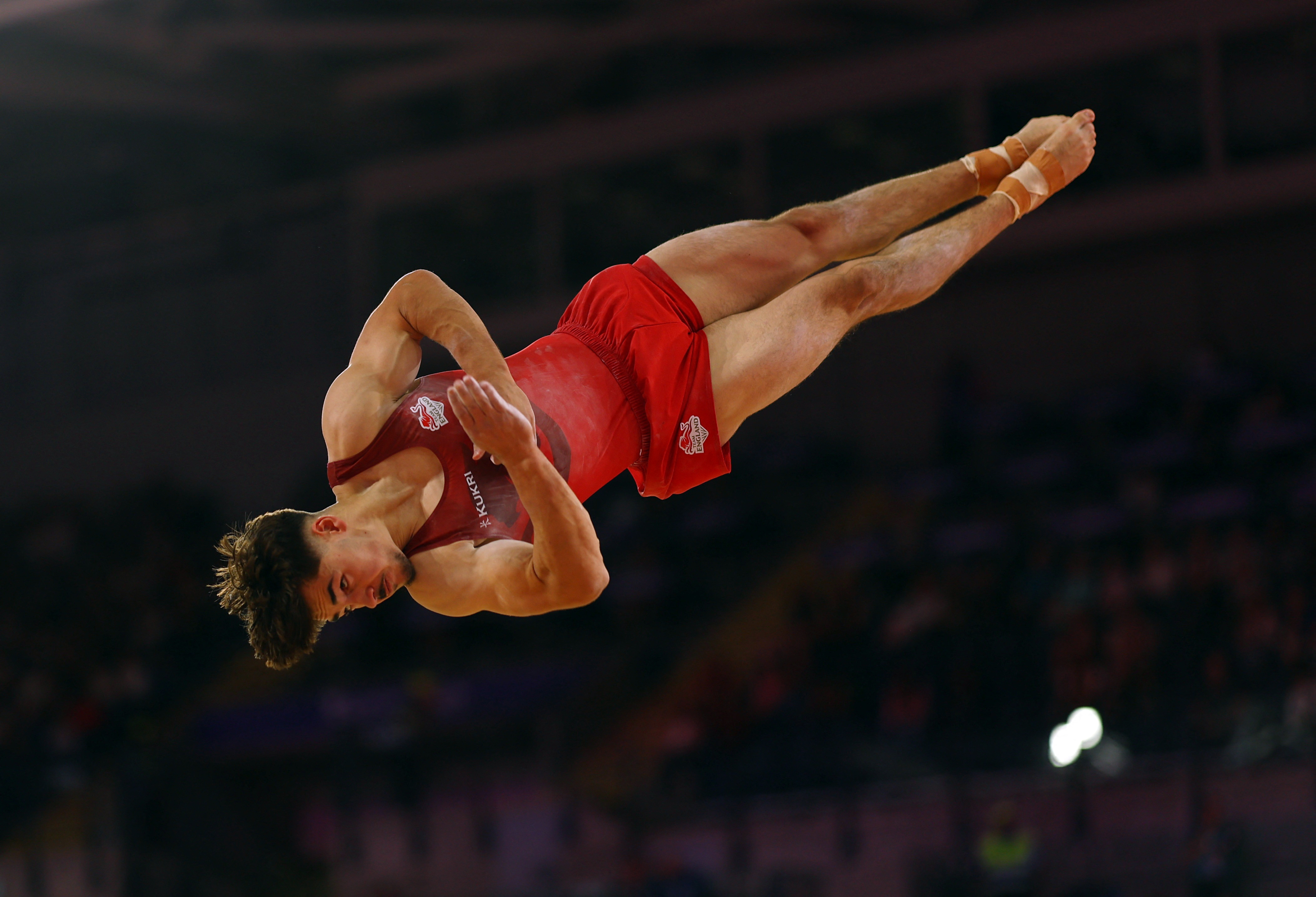 cover England gymnast Langton conscious after heavy fall at Commonwealth Games
