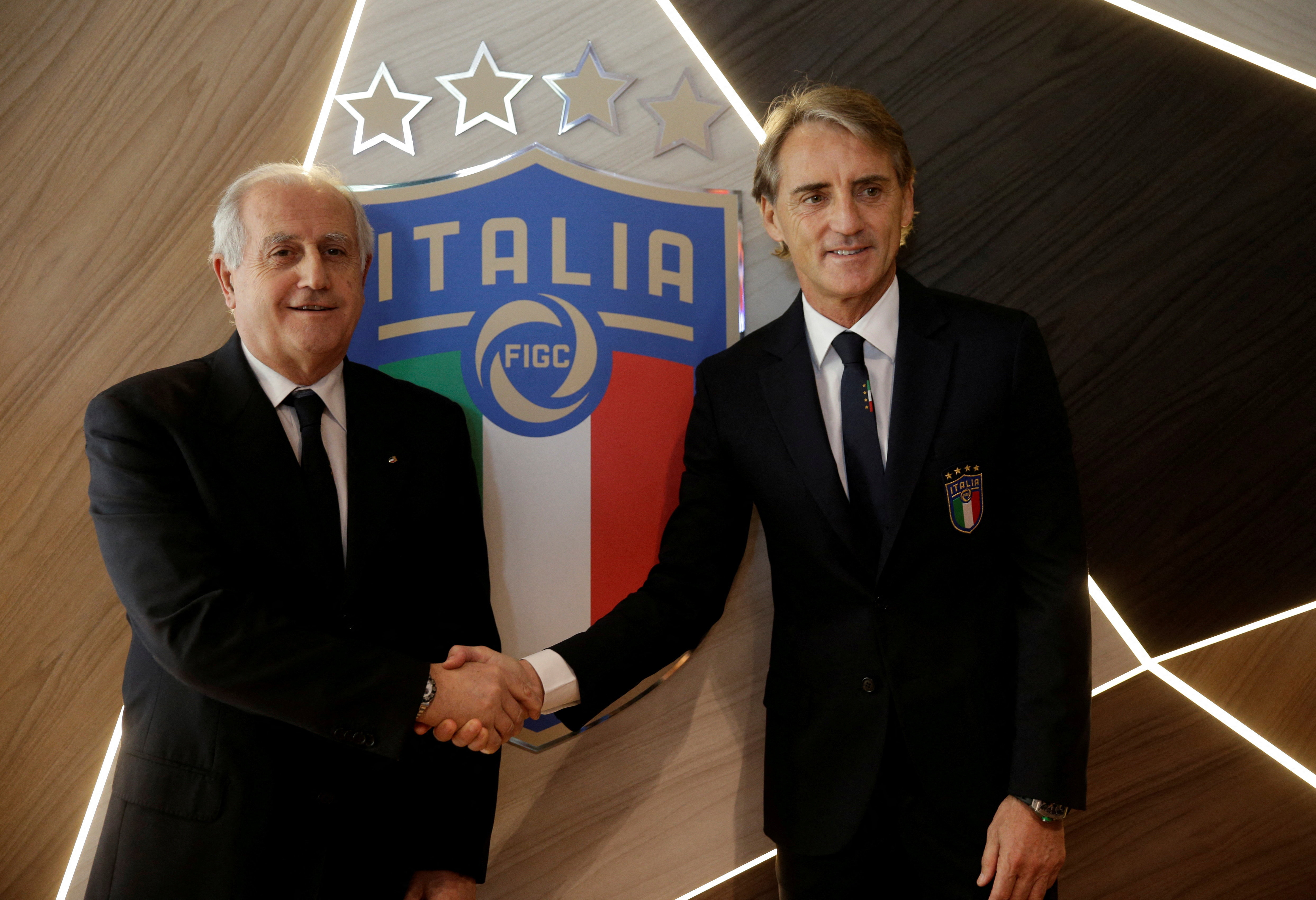 cover Mancini returns as Italy coach with Ranieri as technical director