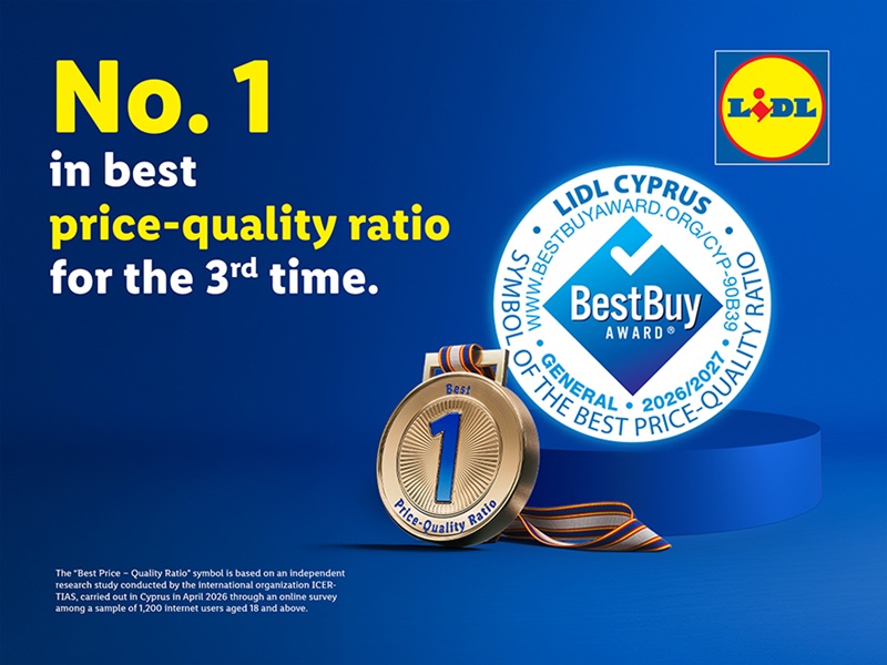 cover Lidl Cyprus emerges as &#8216;No. 1 in best price-quality ratio&#8217; for third time