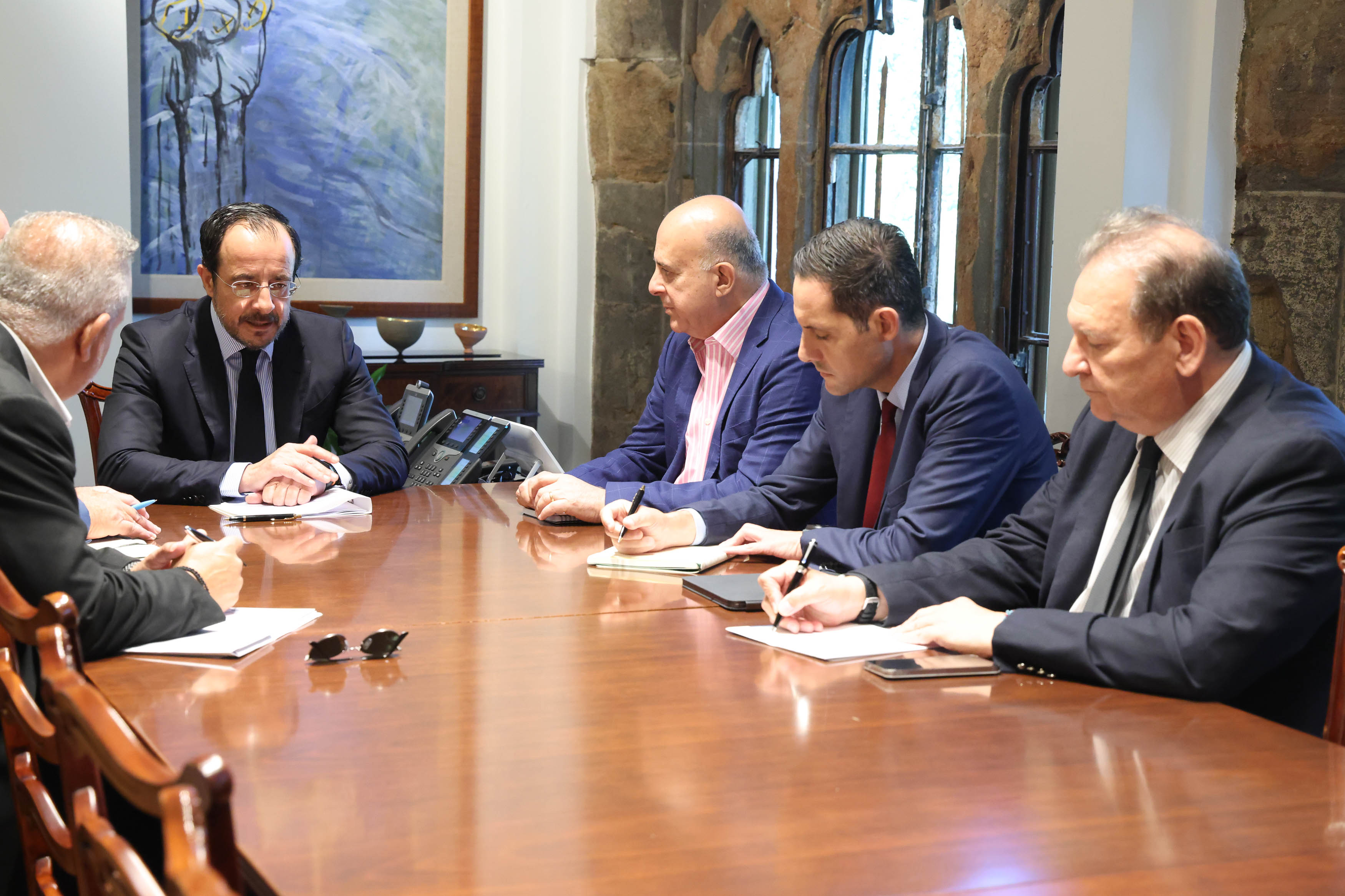 cover Christodoulides informs small parties of Cyprus problem progress