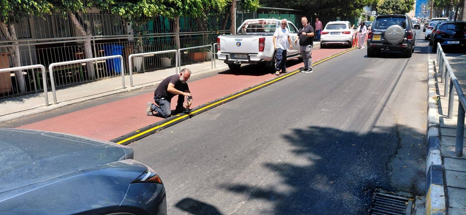 cover Vafeades affirms changes to Limassol cycle lane bollards