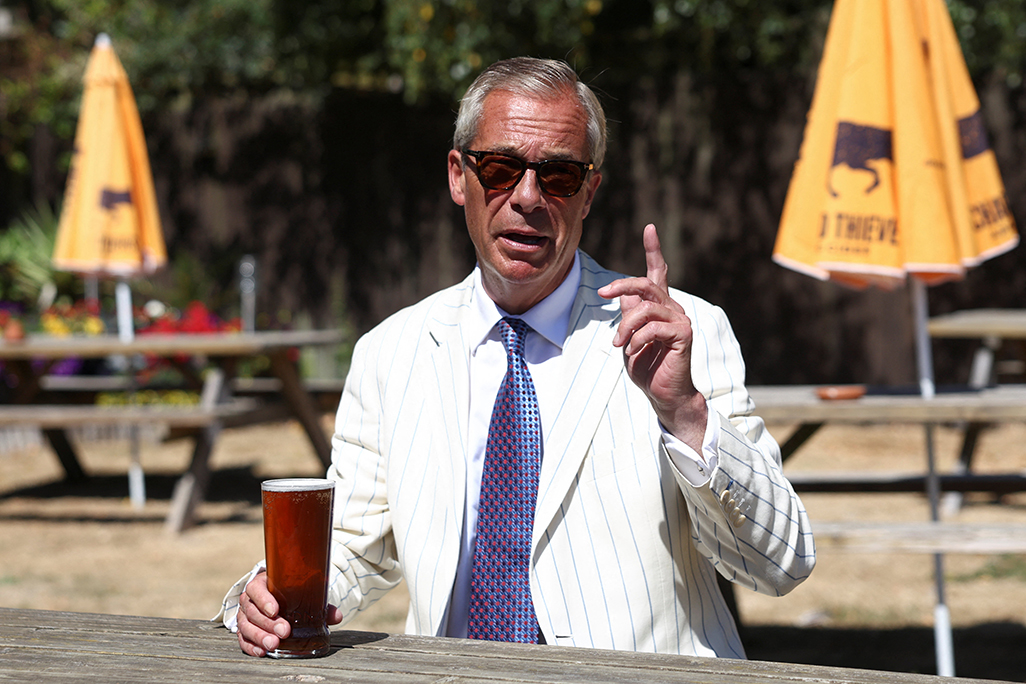 cover Farage regains UK parliamentary seat, fights off Count Binface