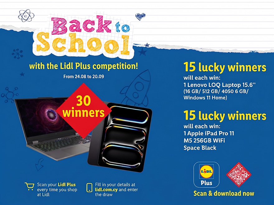image Lidl Plus competition to see 30 kids start school year with new laptops, tablets