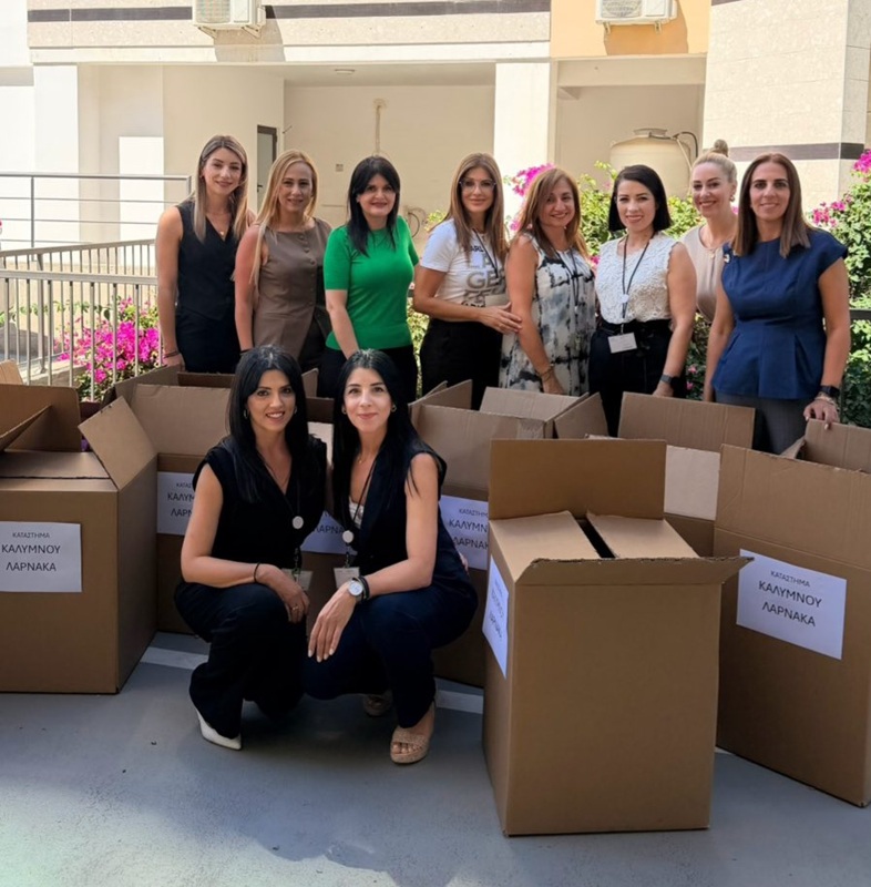 Eurobank staff participate in drive to get school supplies to needy children