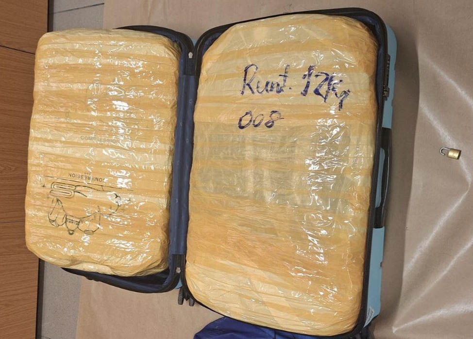 cover Arrest after 25kg of cannabis found in suitcase