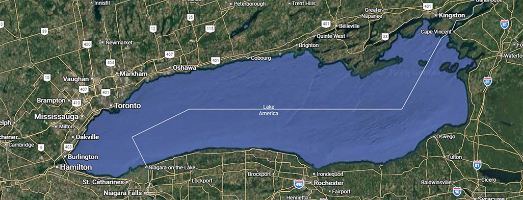 image Google Maps now show &#8216;Lake America&#8217; in US, not &#8216;Lake Ontario&#8217;