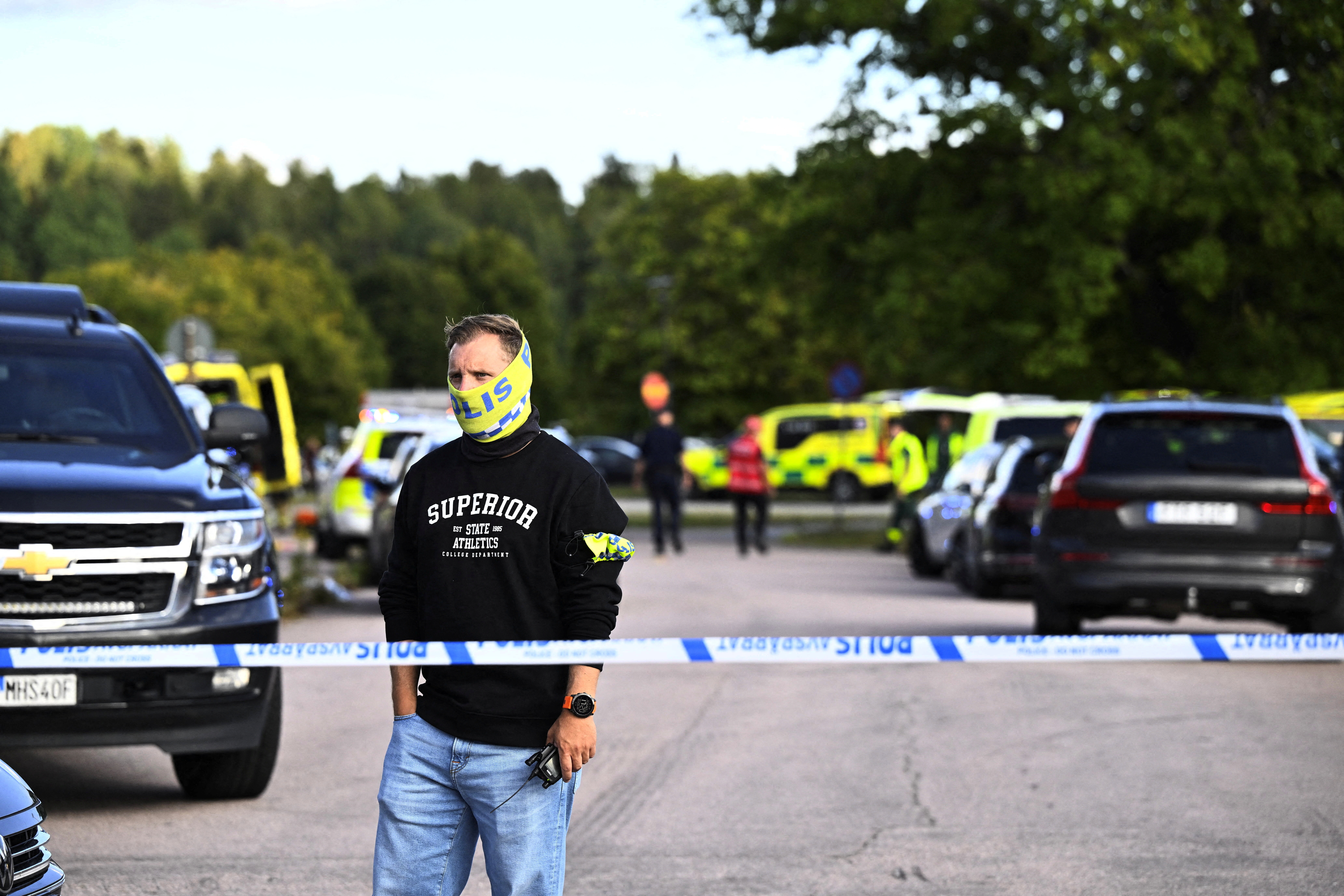 cover Swedish police probe online networks after teenage girl killed in school sword attack