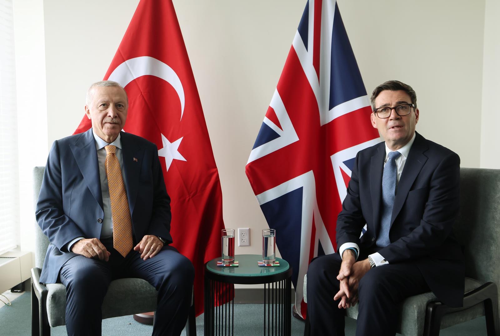 cover Erdogan tells Burnham of need for ‘equal international status’ for Turkish Cypriots