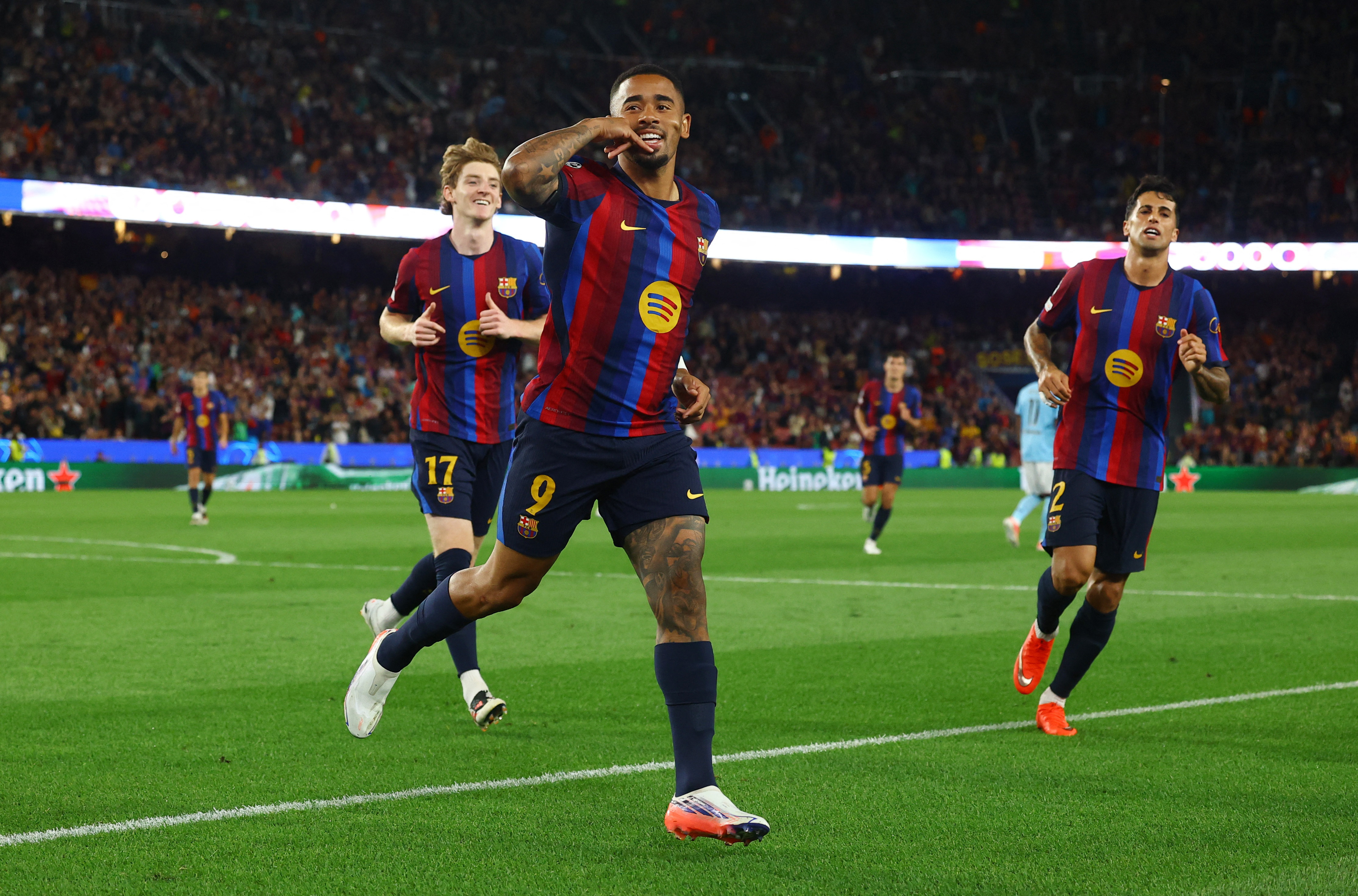 image Barcelona thrash Feyenoord in Champions League