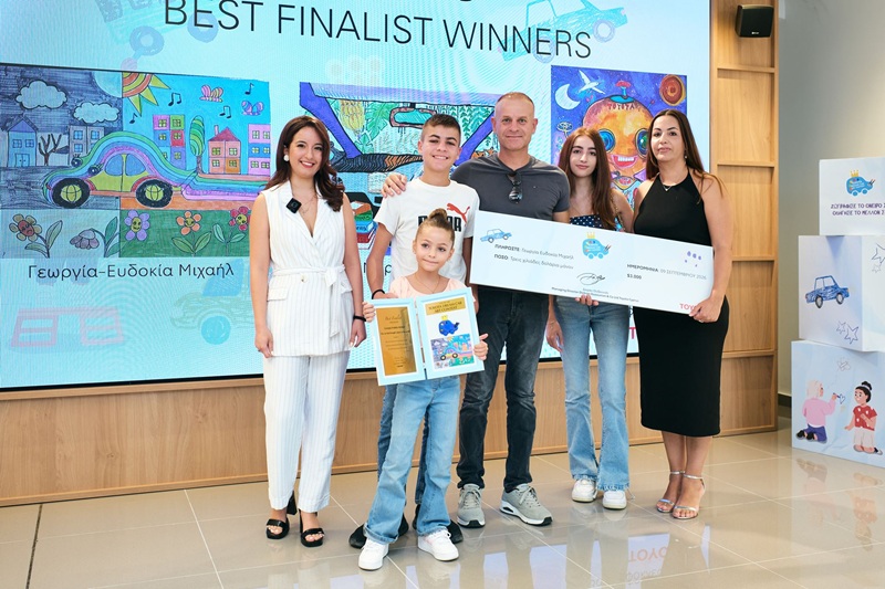 Three children from Cyprus honoured at Toyota Dream Car Art Contest