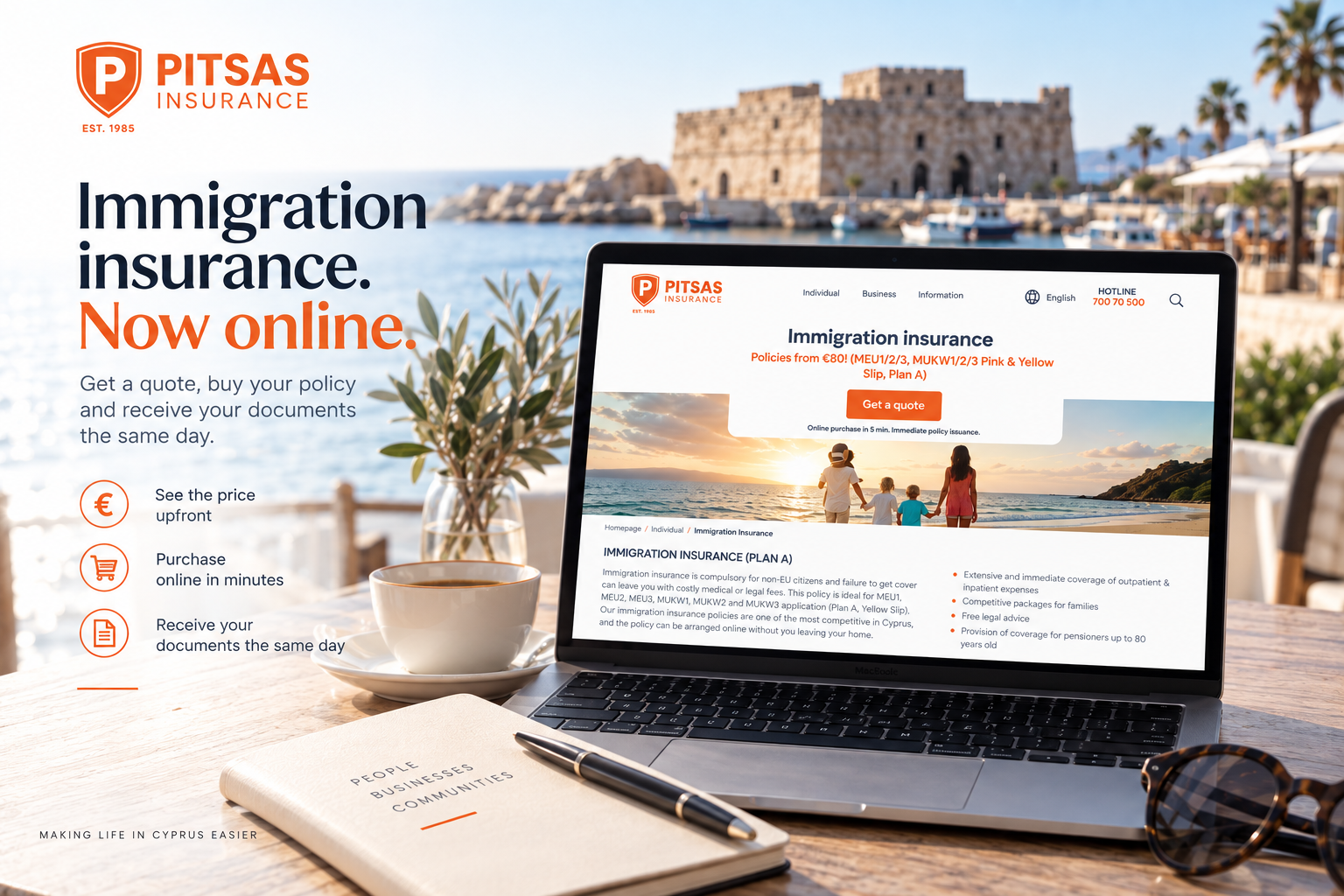 cover Pitsas Insurance launches online platform for immigration insurance in Cyprus