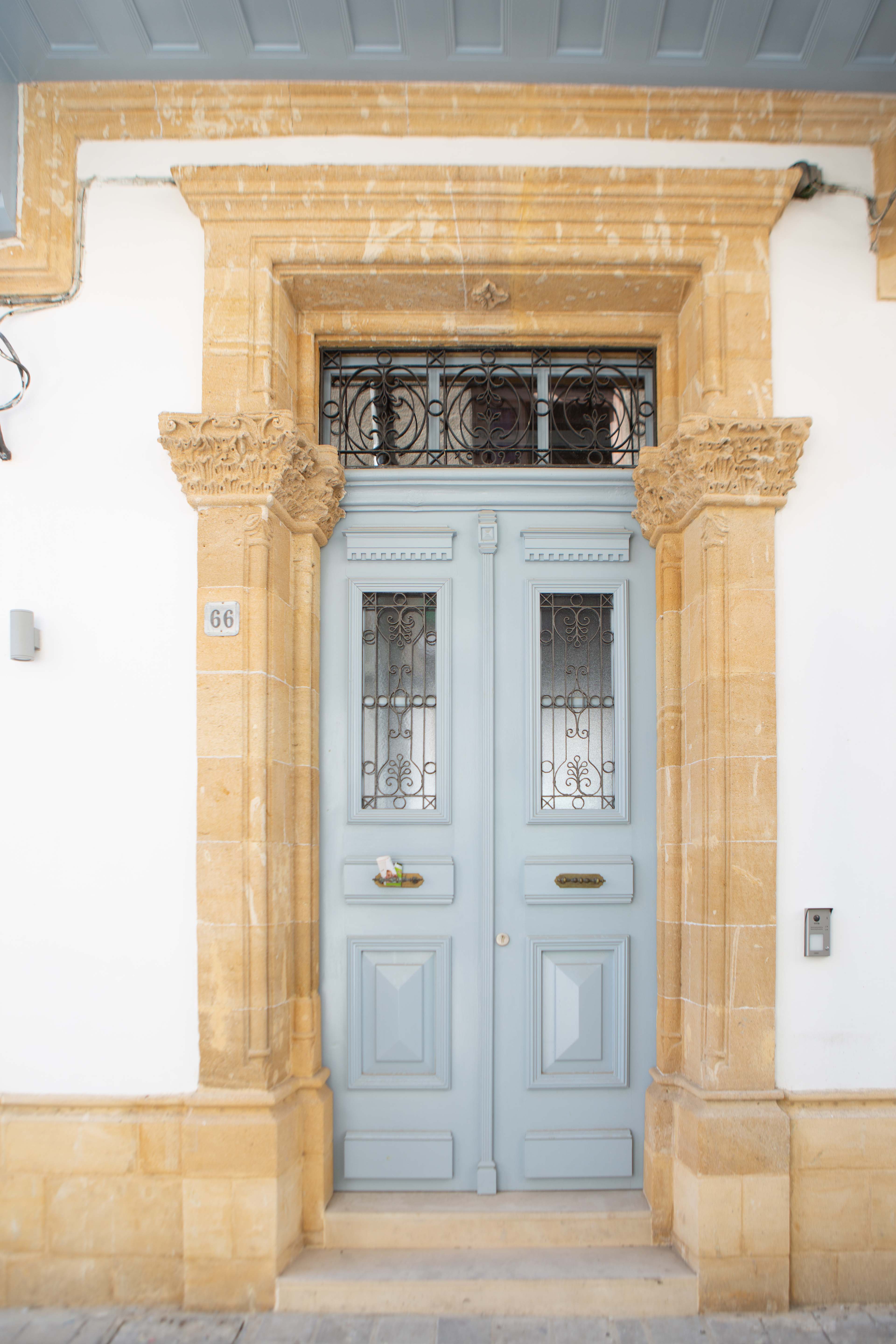 The entrance to a home that is characteristic on the streets of old Nicosia