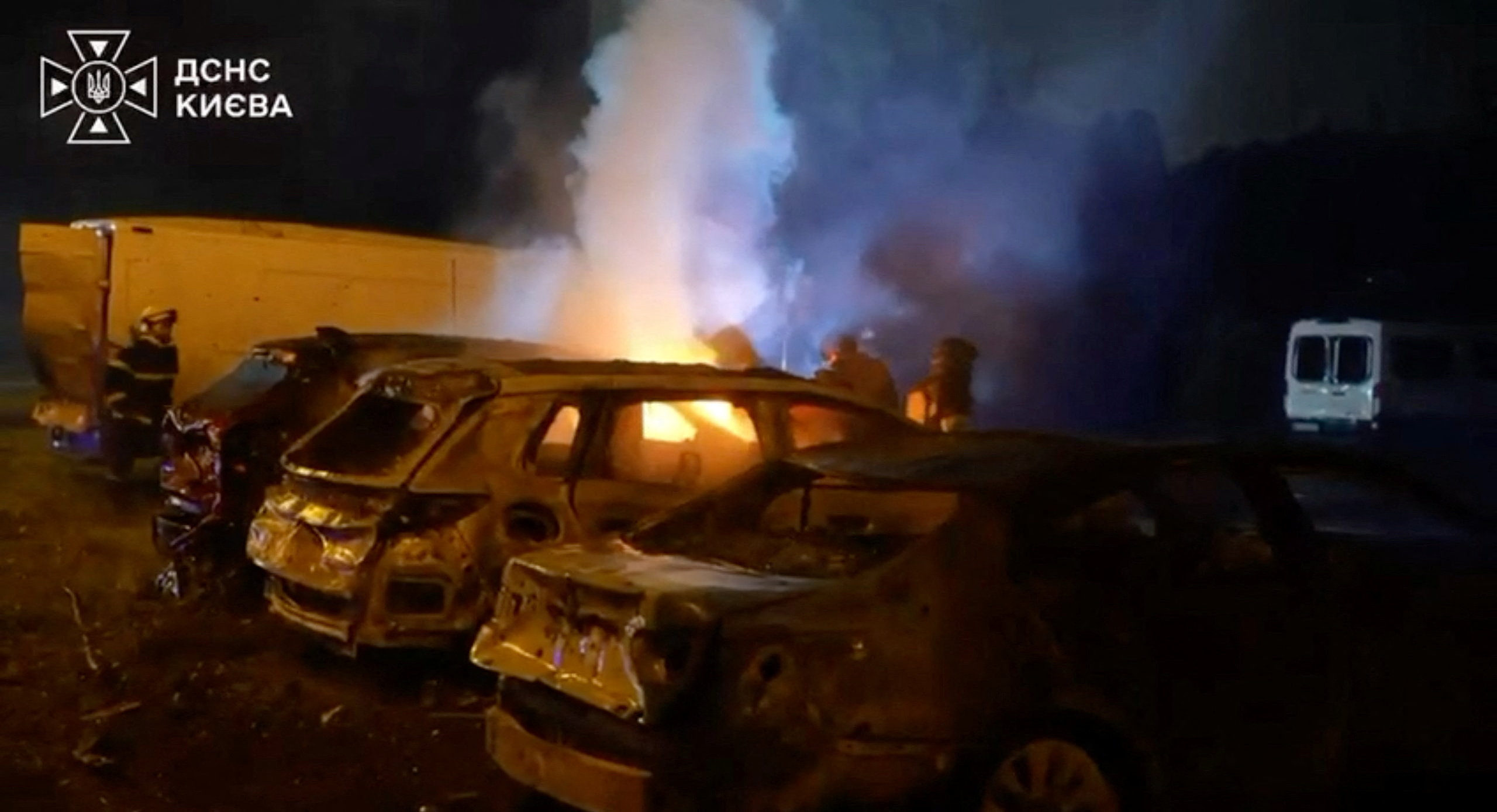cover Russia hits Kyiv with ballistic missiles, drones