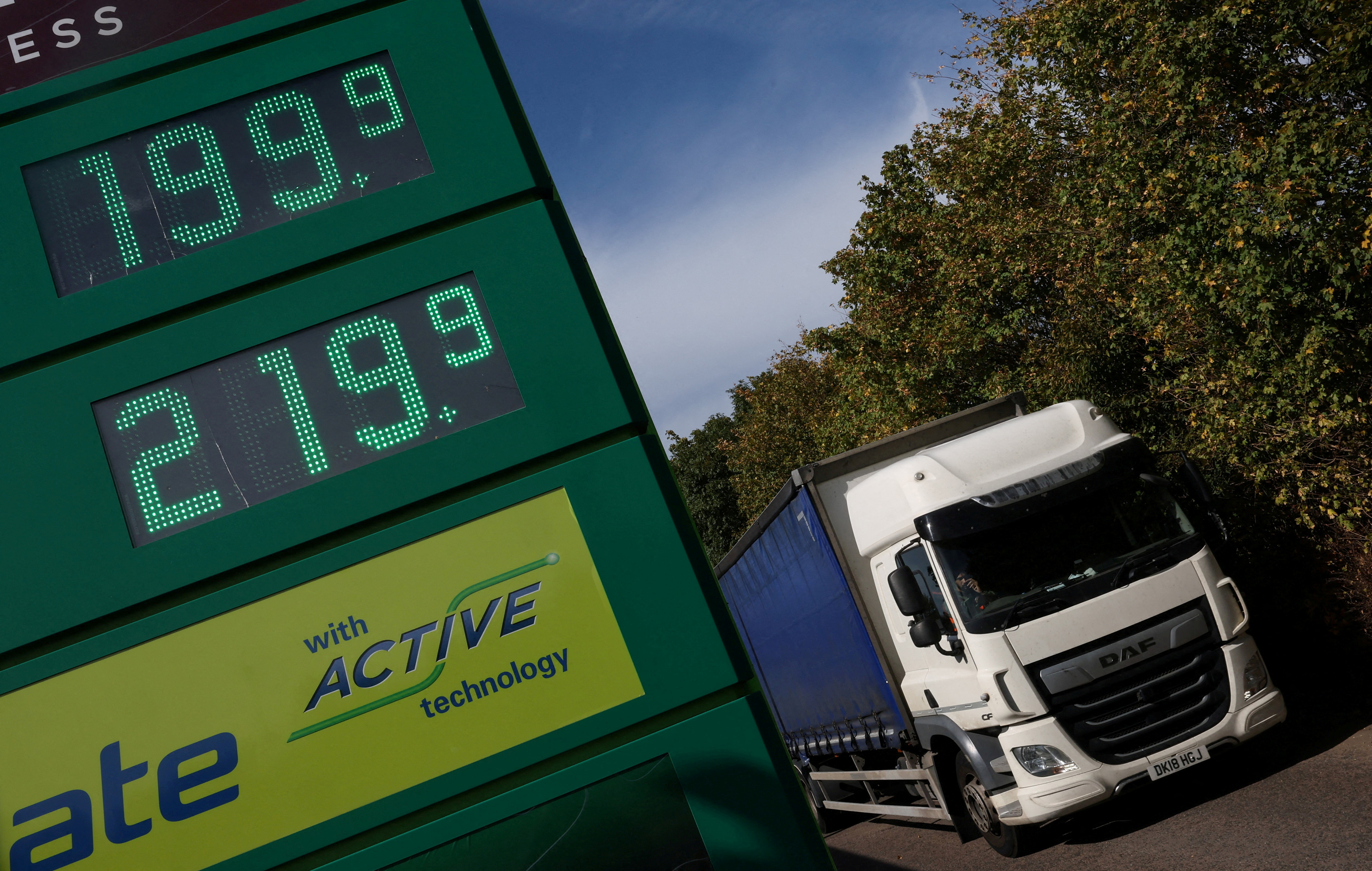 cover UK average diesel pump price hits £2 per litre for first time