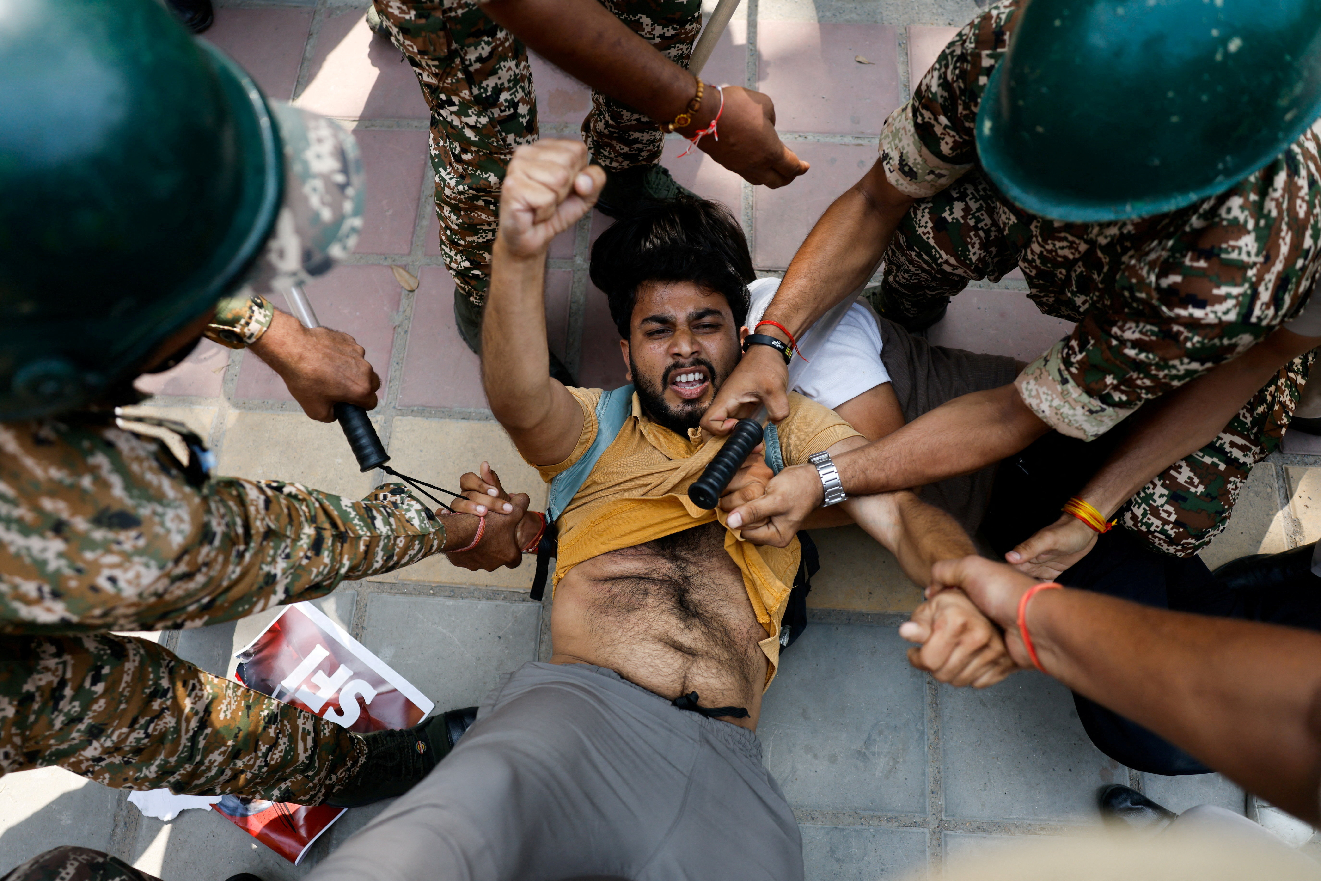 image India detains youth &#8216;cockroach&#8217; leader to defuse rally against election chief