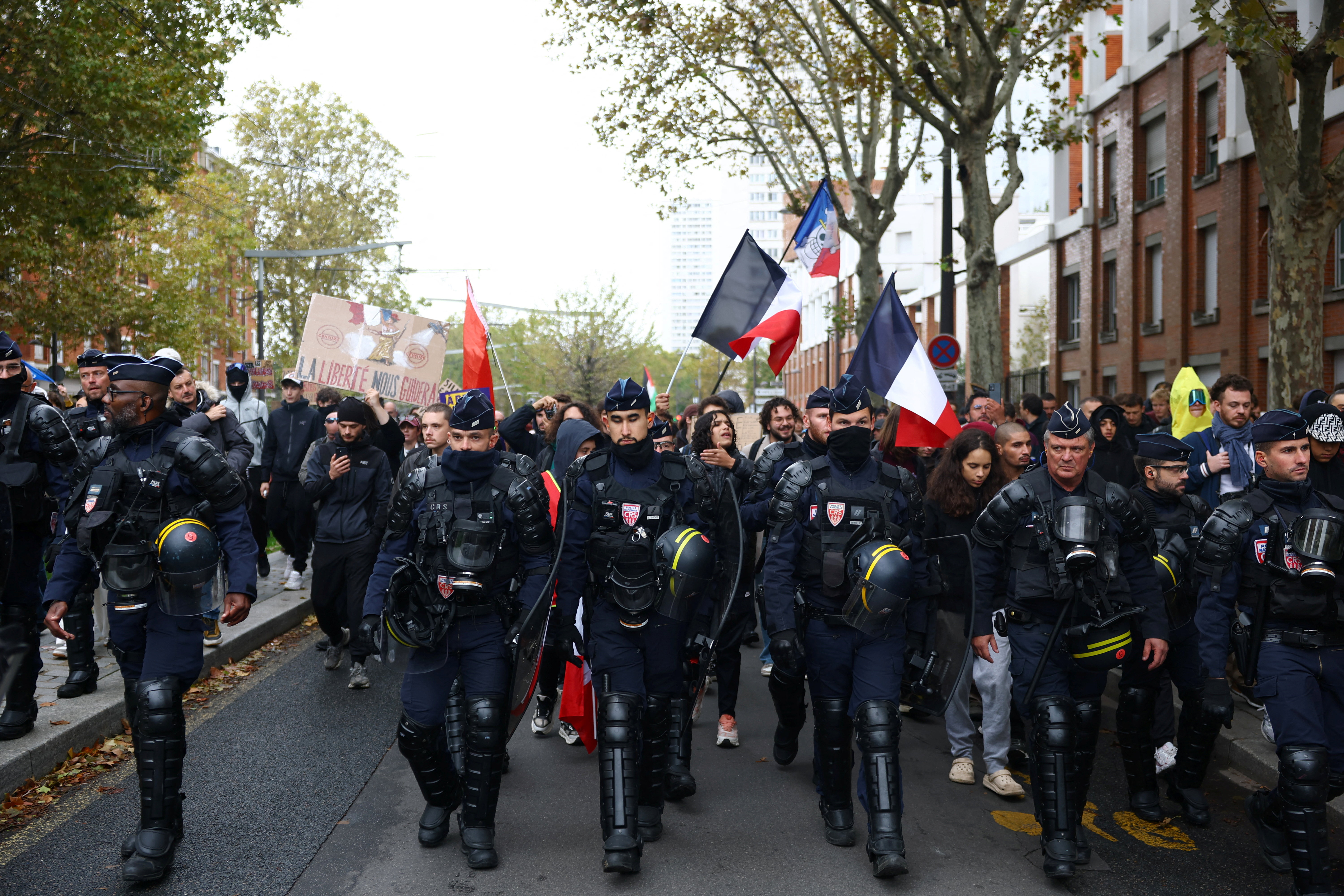 cover France mounts huge security operation as protesters prepare to march