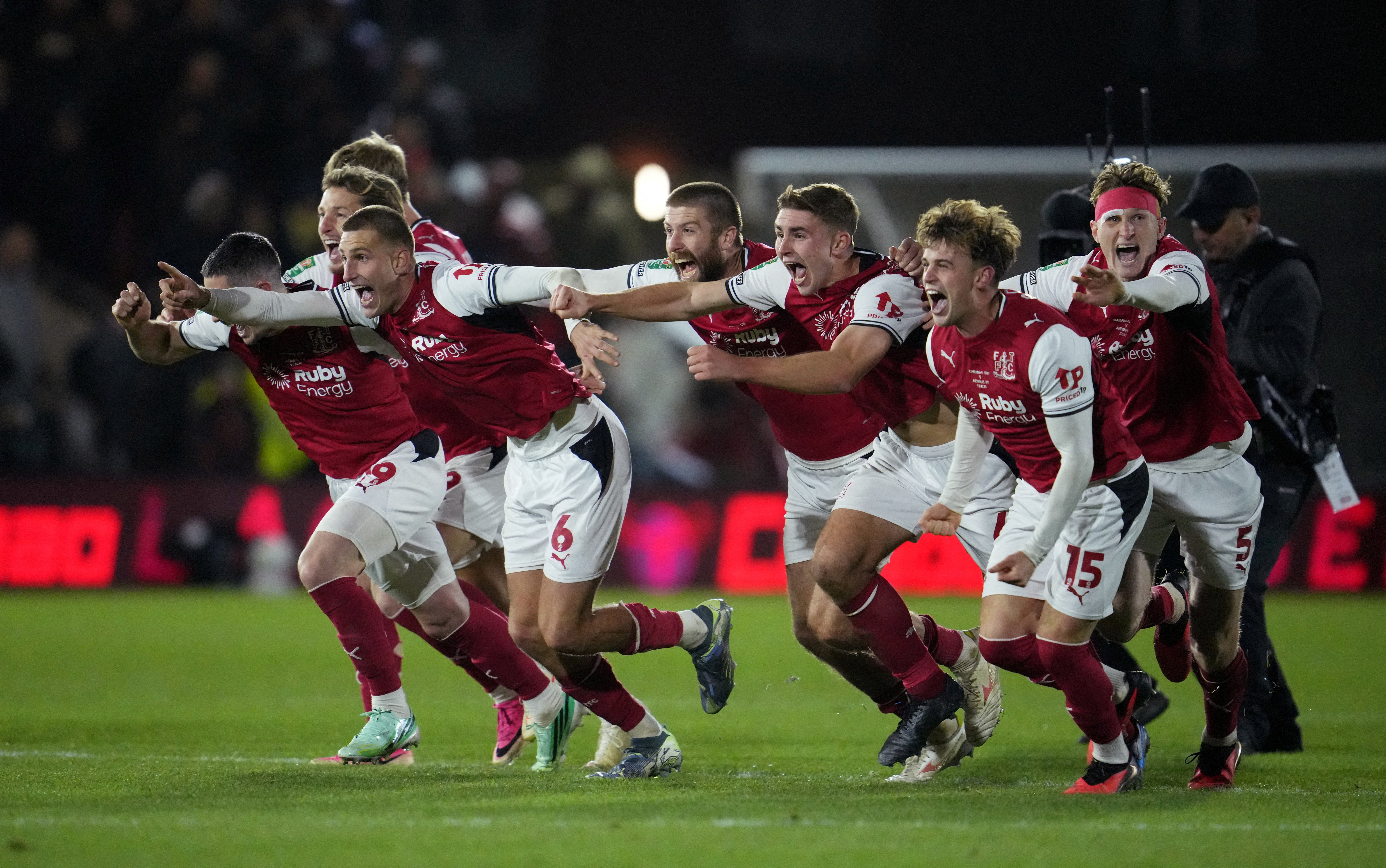 image Fourth-tier Fleetwood stun Arsenal in League Cup shootout