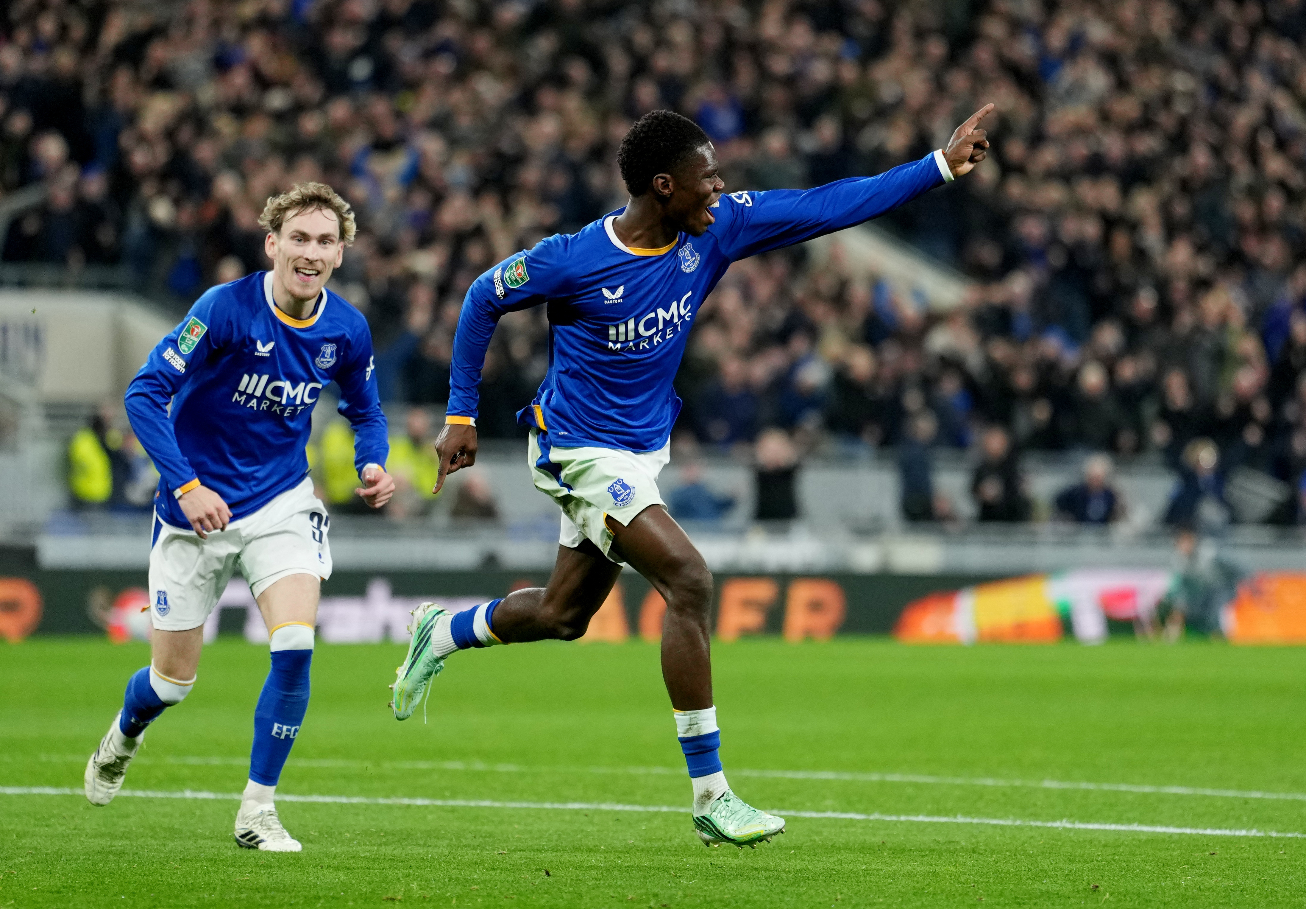 image Everton beat Newcastle to set up League Cup quarter-final with Fleetwood