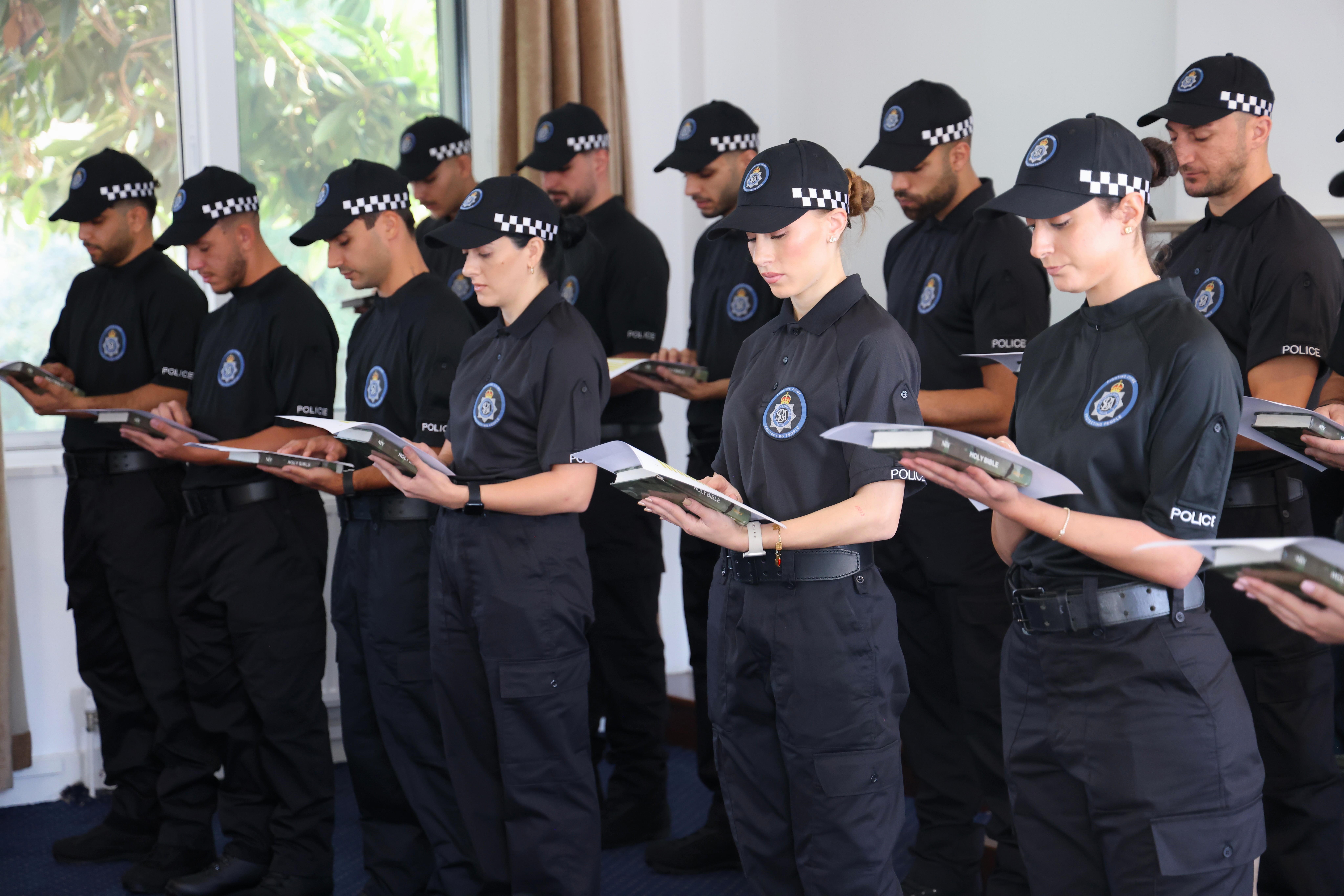 image Seven SBA police officers graduate as 16 new recruits sworn in