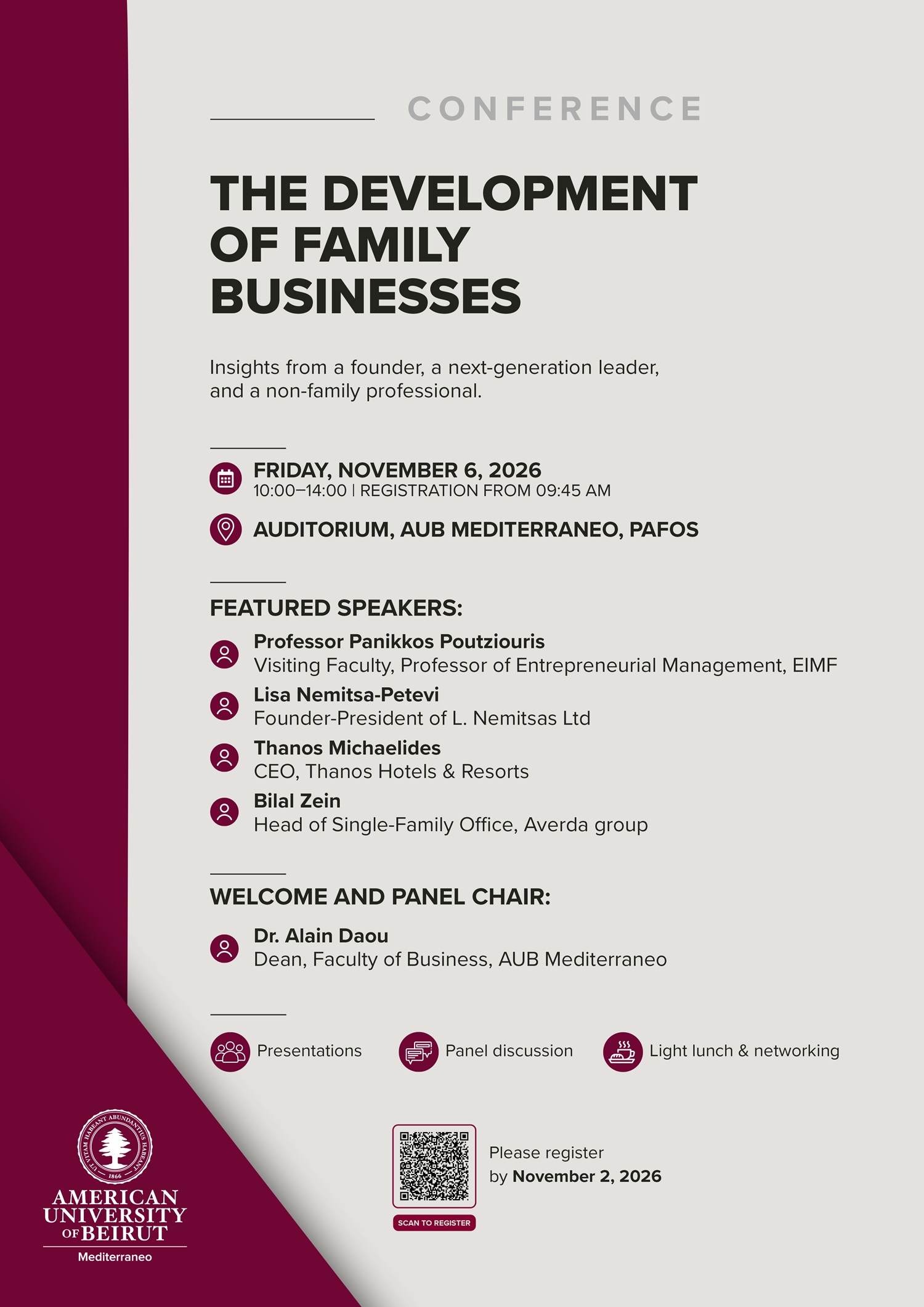 AUB Mediterraneo to host public conference on family businesses