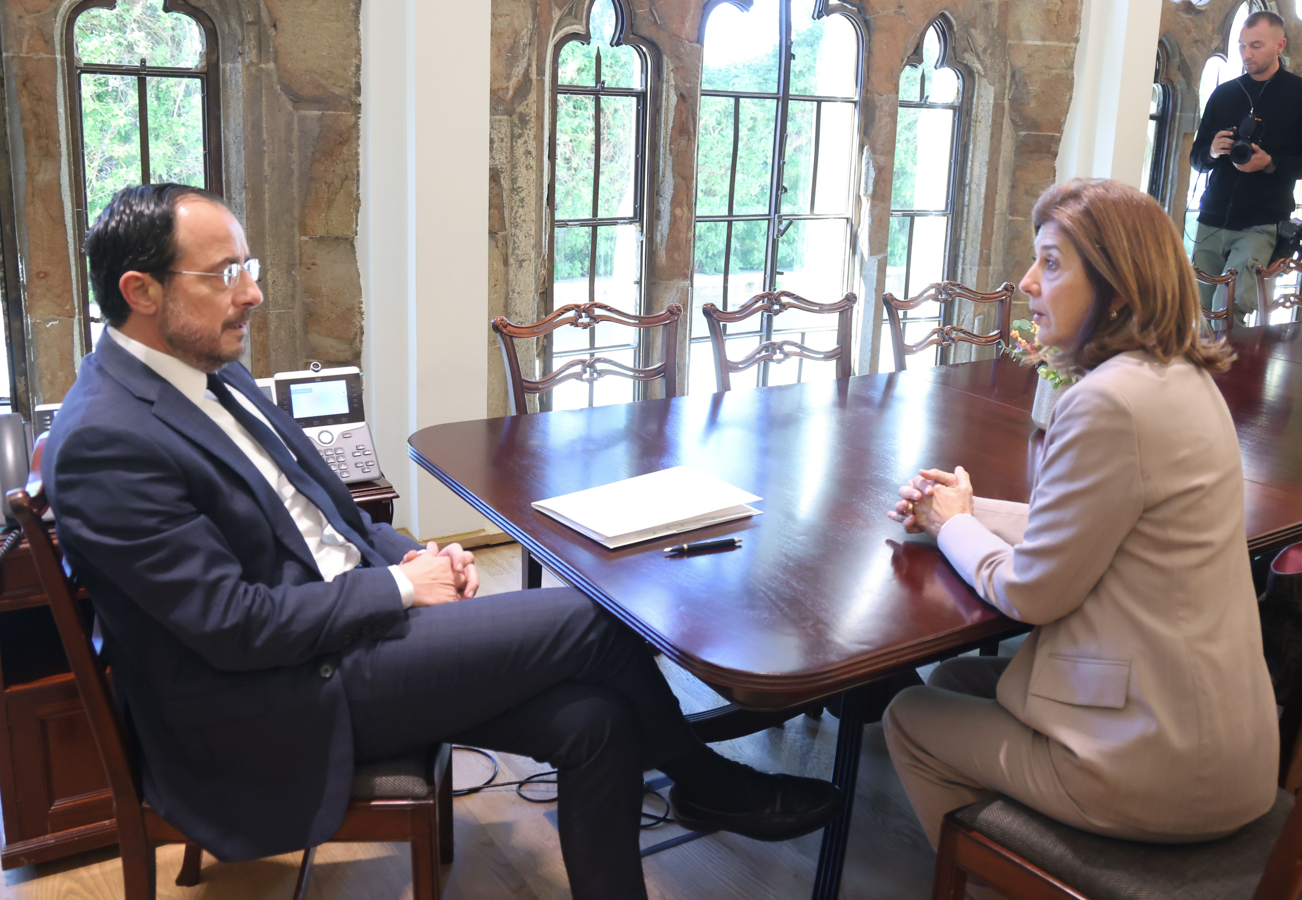 Unficyp, Cyprus problem, Holguin, Christodoulides, presidential palace, Cyprob