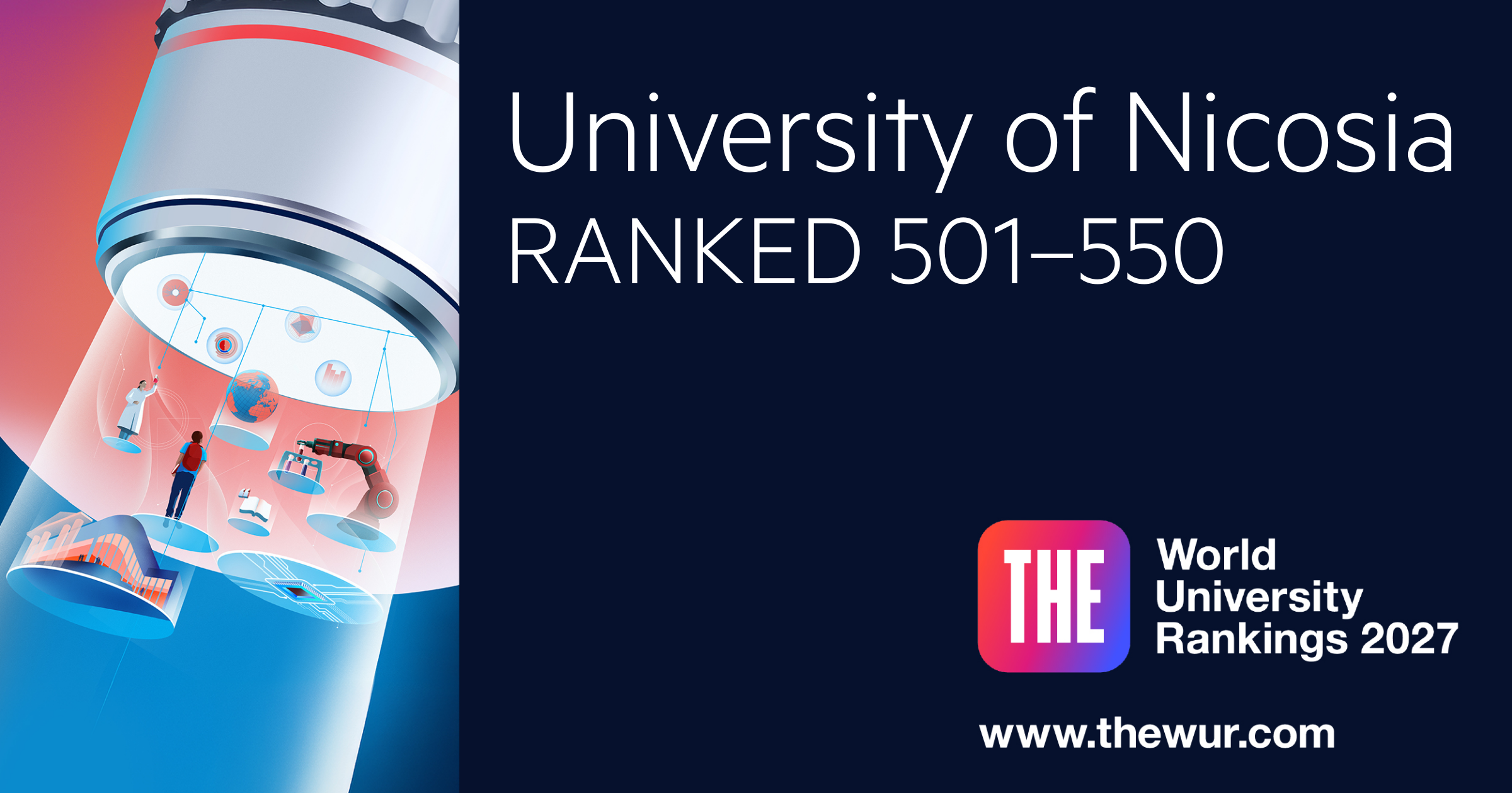 cover University of Nicosia ranked among the world’s top 550 universities