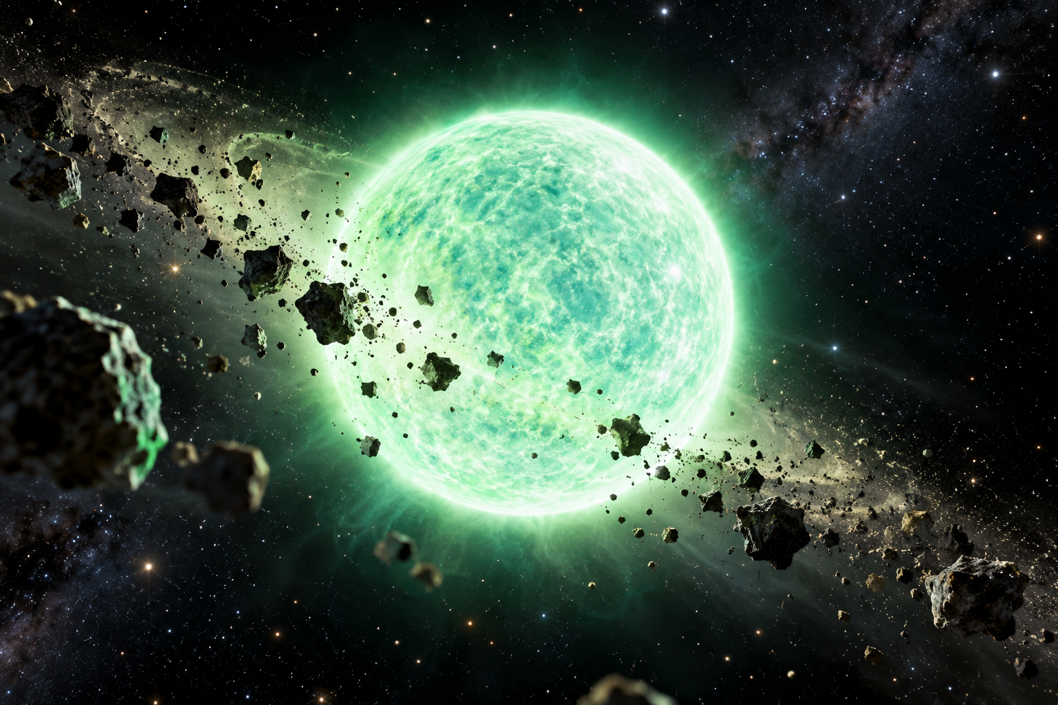 cover Astronomers discover first known green star