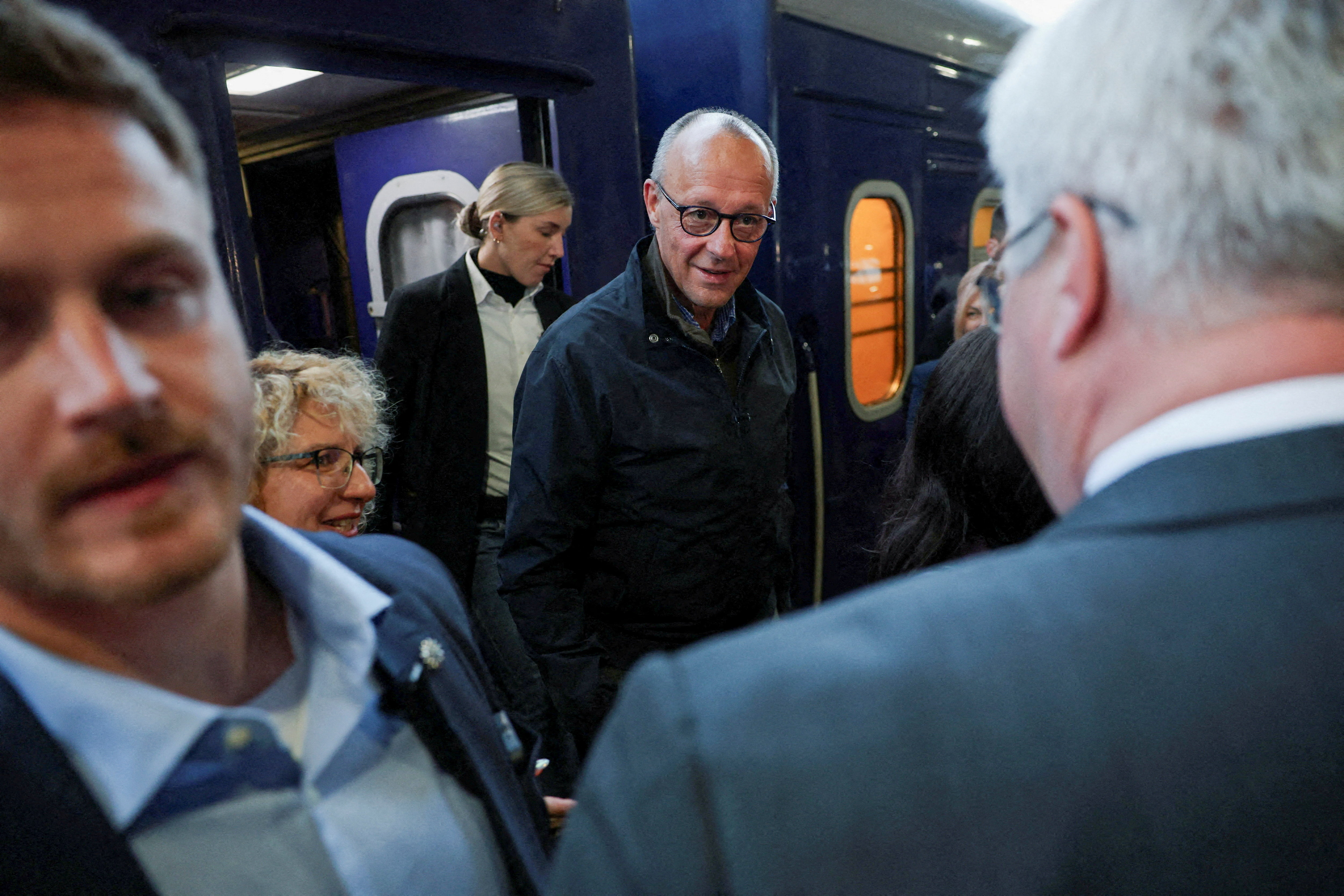cover Germany&#8217;s Merz arrives in Kyiv to finalise drone deal, release aid
