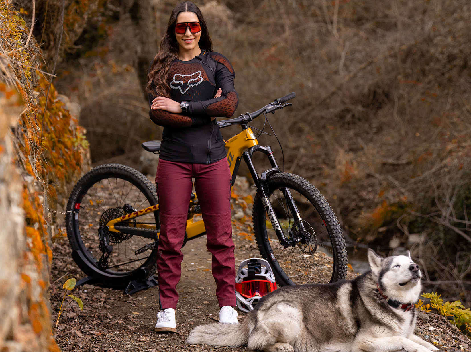Savvina with her dog Skyfall